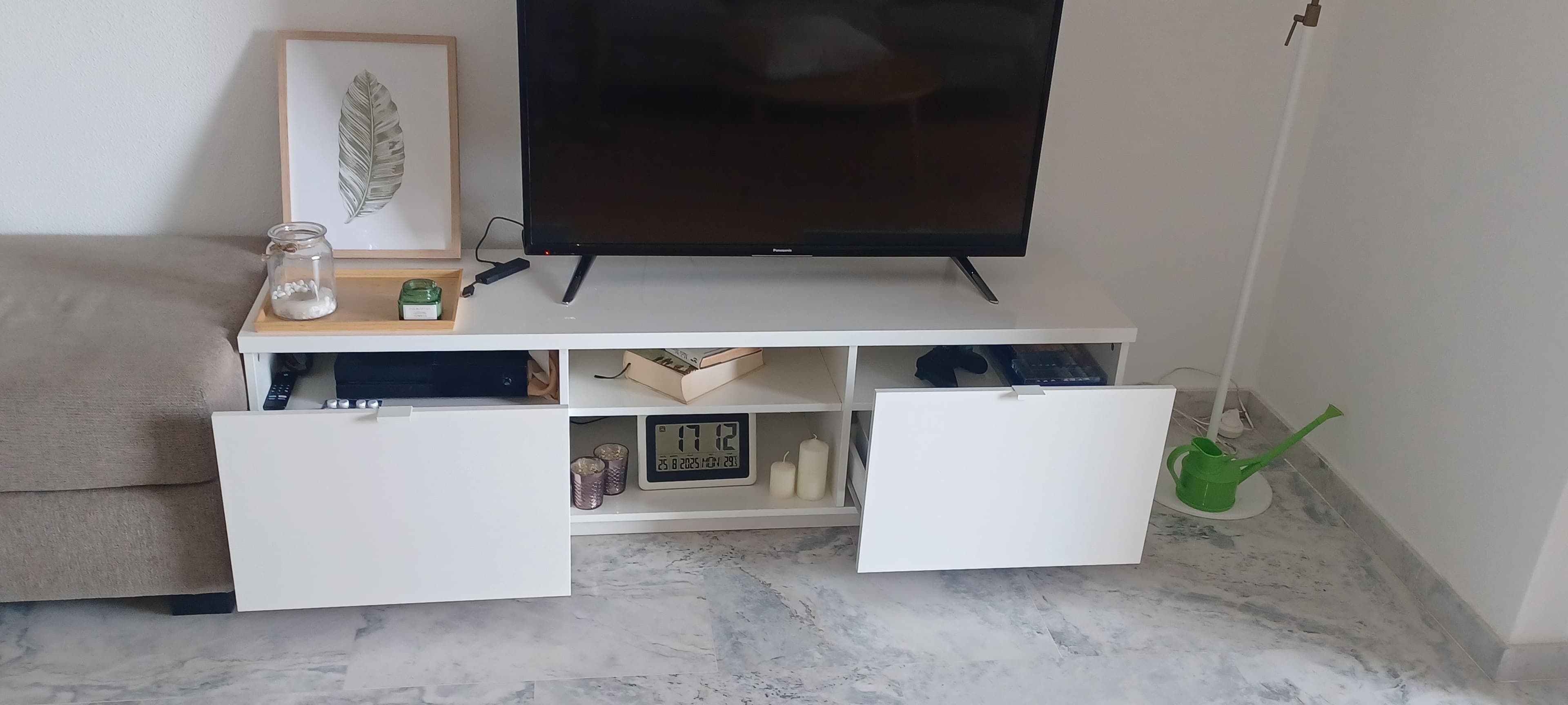 BESTÅ TV bench, white, 180x40x38 cm