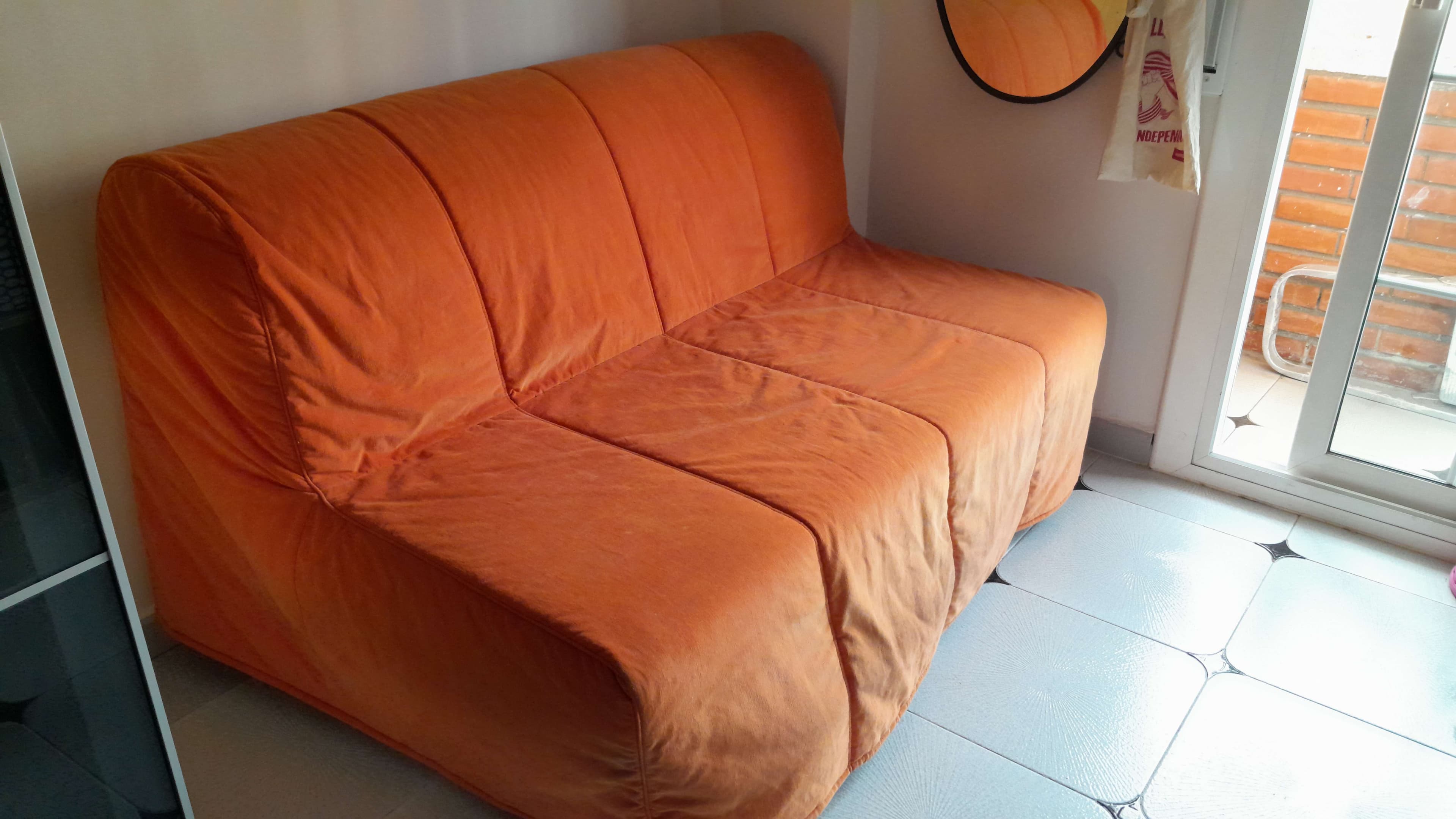 LYCKSELE MURBO sofá cama de 2 plazas, Ransta natural