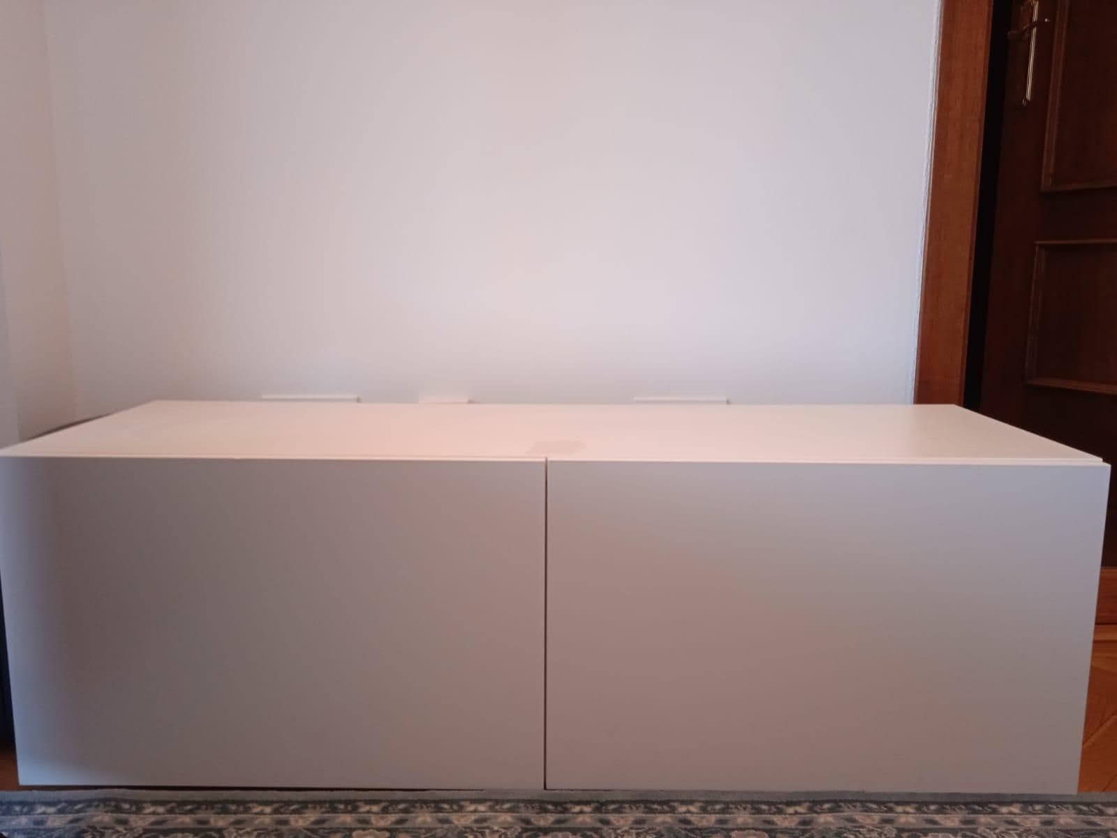 BESTÅ wall-mounted cabinet combination, white/Lappviken white, 120x42x64 cm
