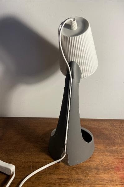SVALLET work lamp, dark grey/white