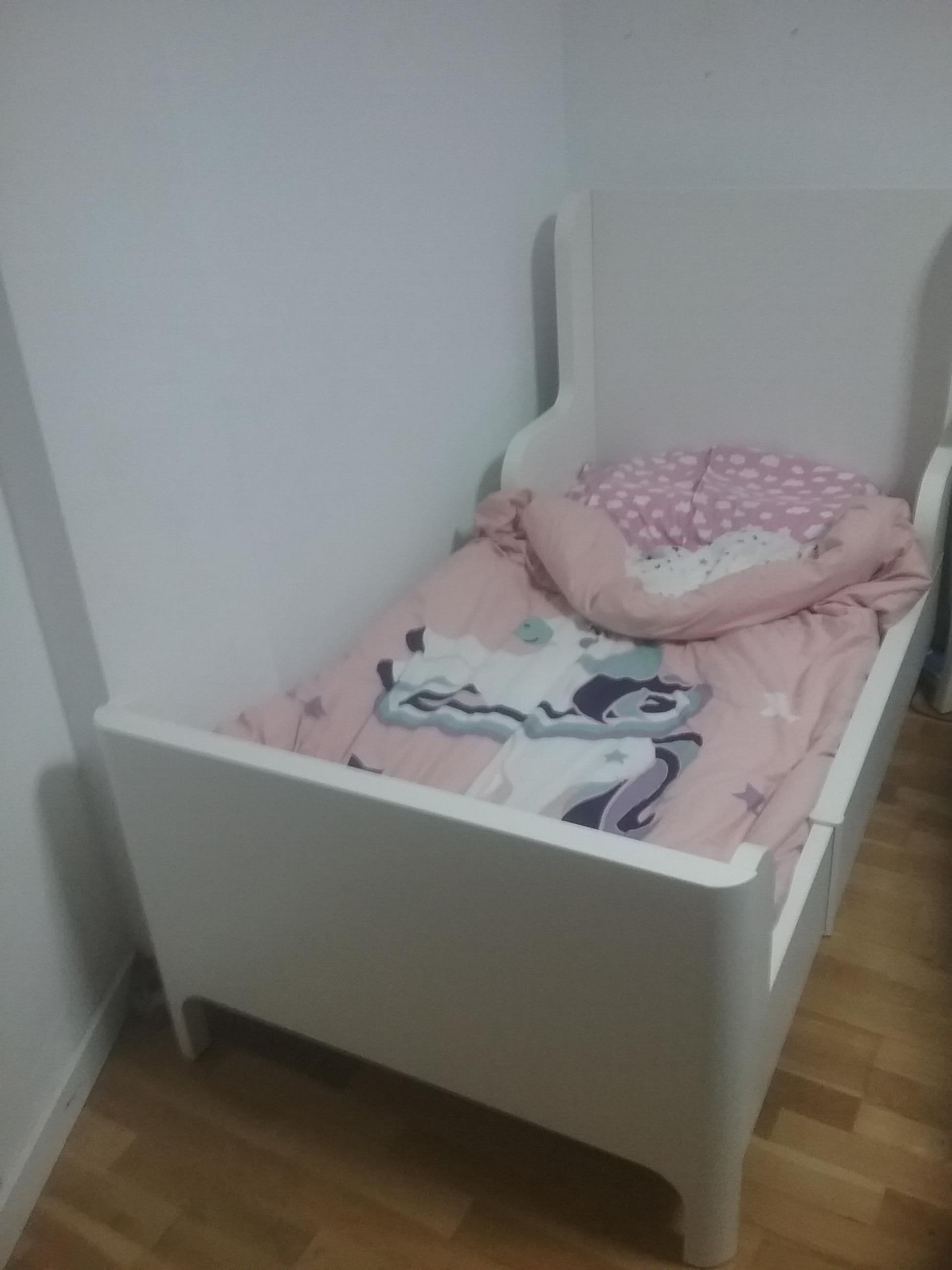 BUSUNGE cama extensible, branco, 80x200 cm