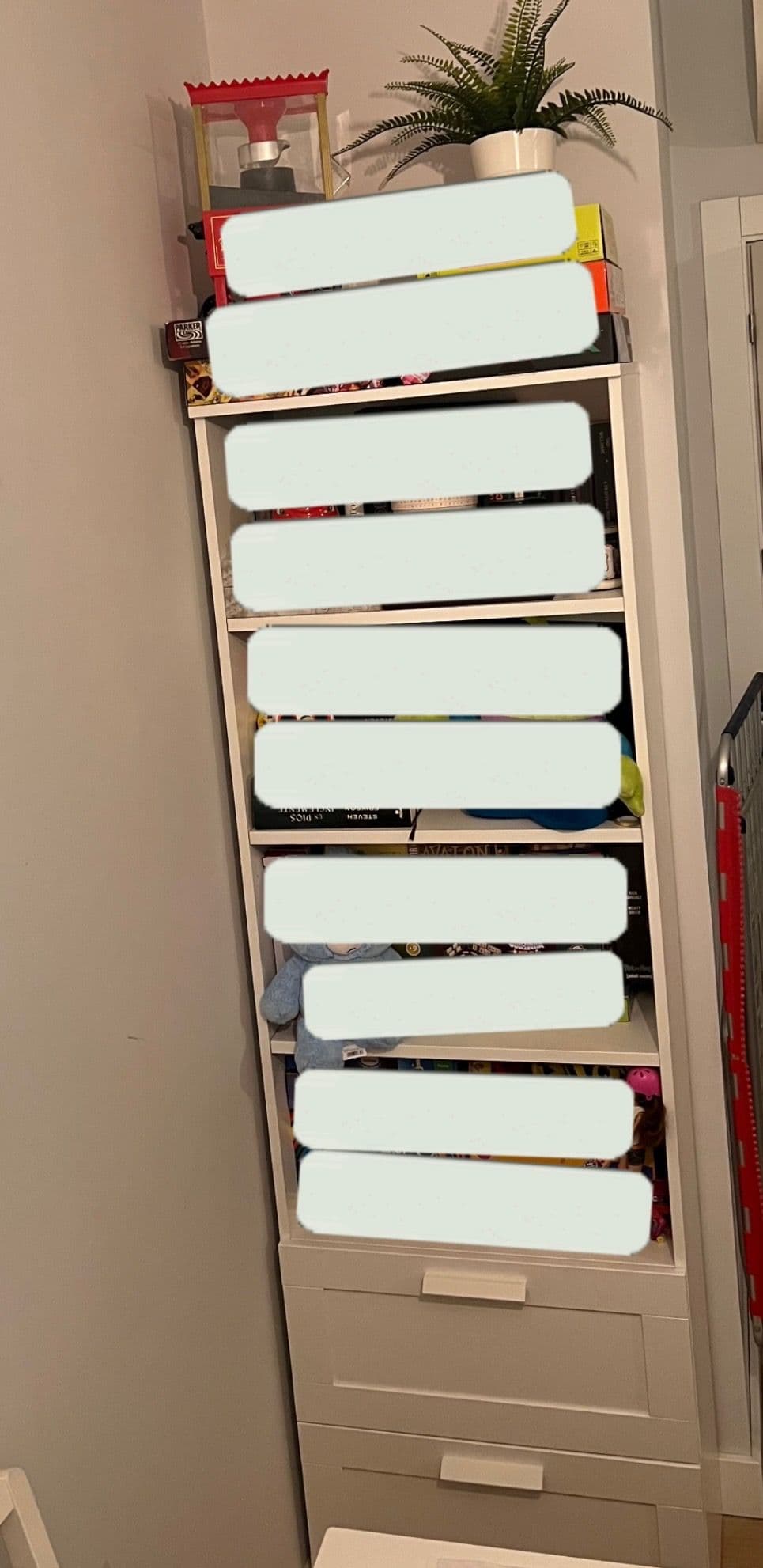 BRIMNES Librería, blanco, 60x190 cm