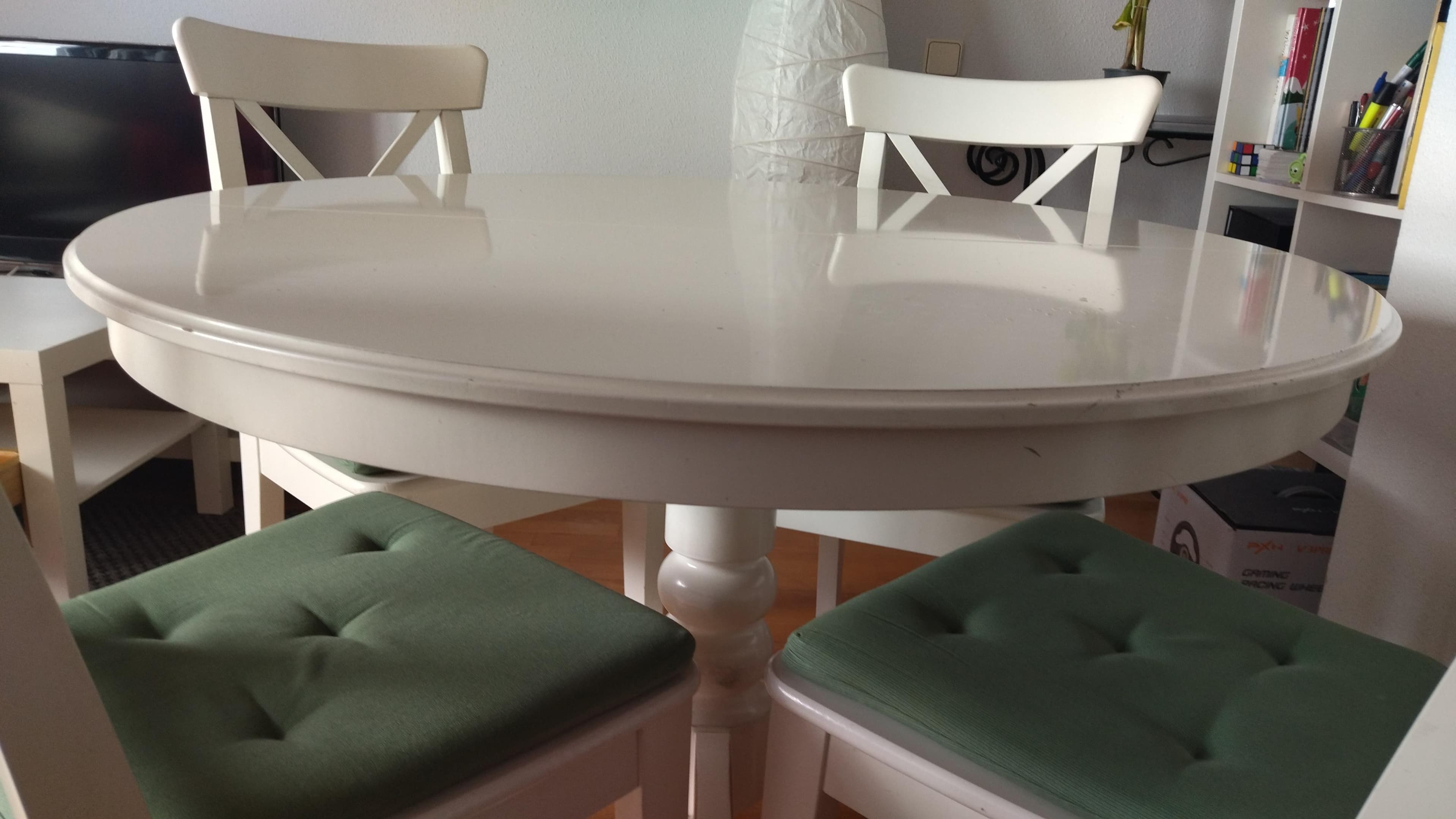 INGATORP mesa extensible, branco, 110/155 cm