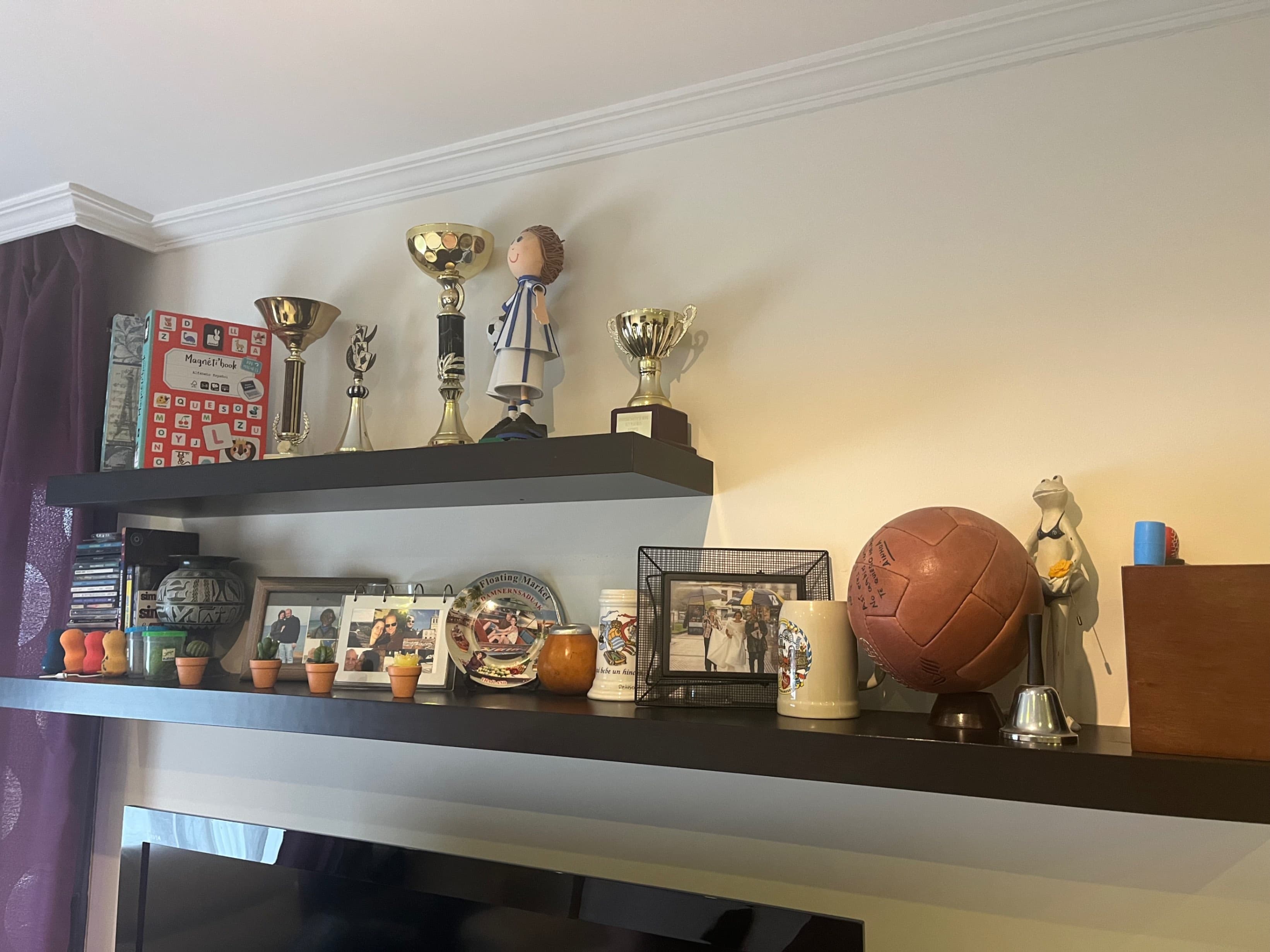 LACK wall shelf, black-brown, 110x26 cm
