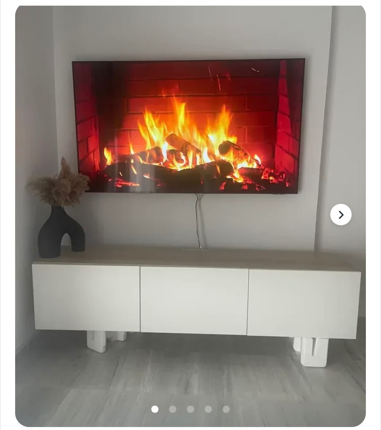 BESTÅ TV bench with doors, white/Lappviken white, 180x42x38 cm