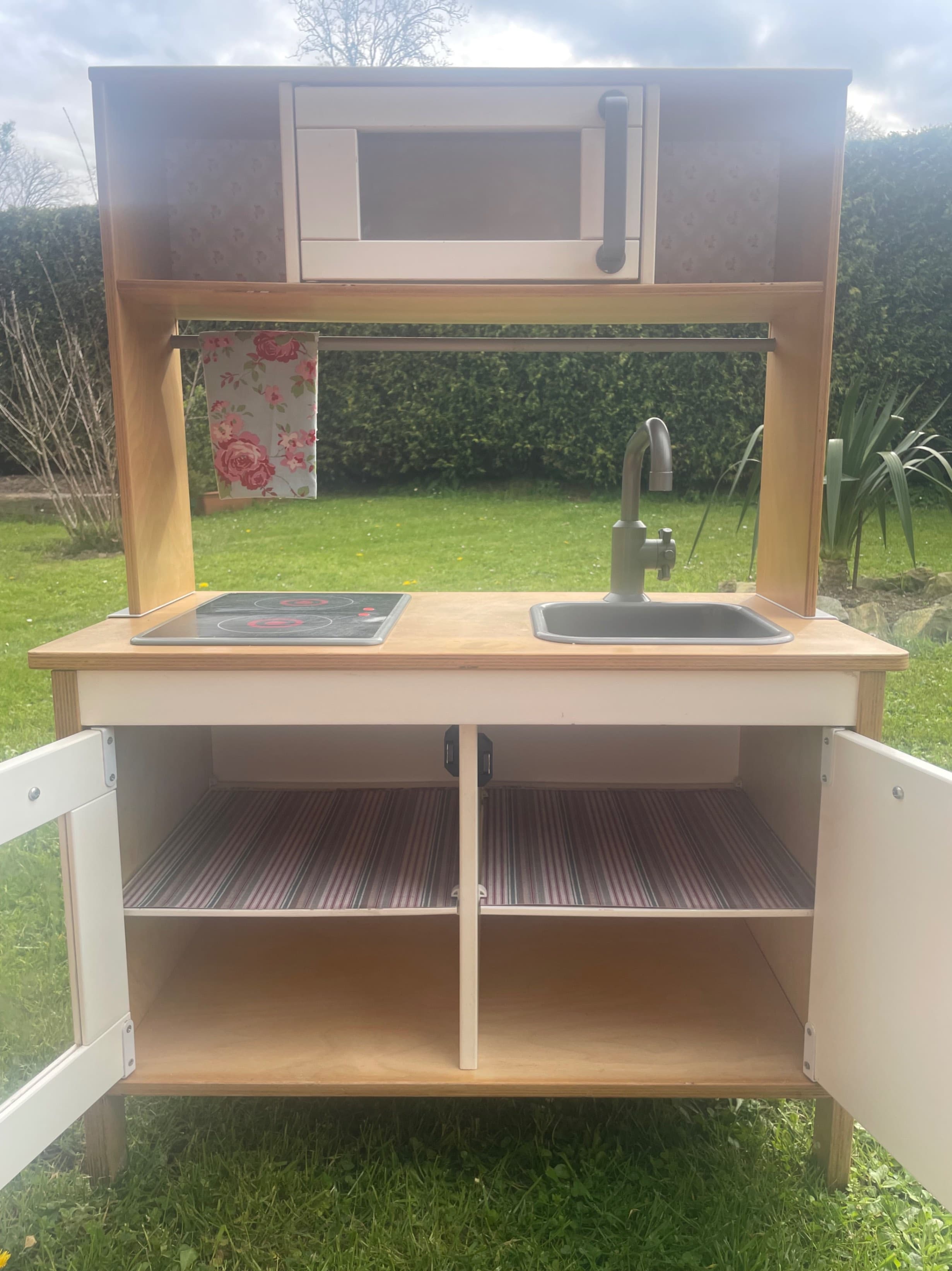 DUKTIG play kitchen, birch, 72x40x109 cm
