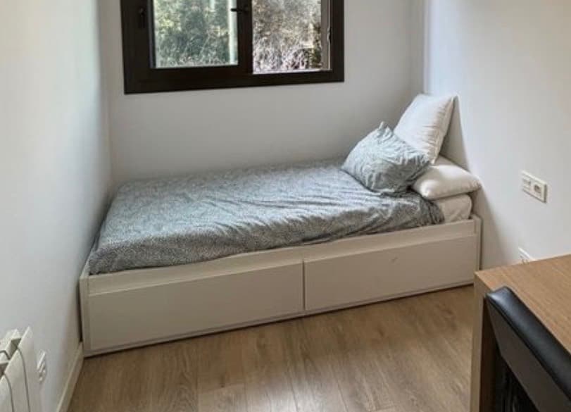 FLEKKE estrutura diván con 2 caixóns, branco, 80x200 cm