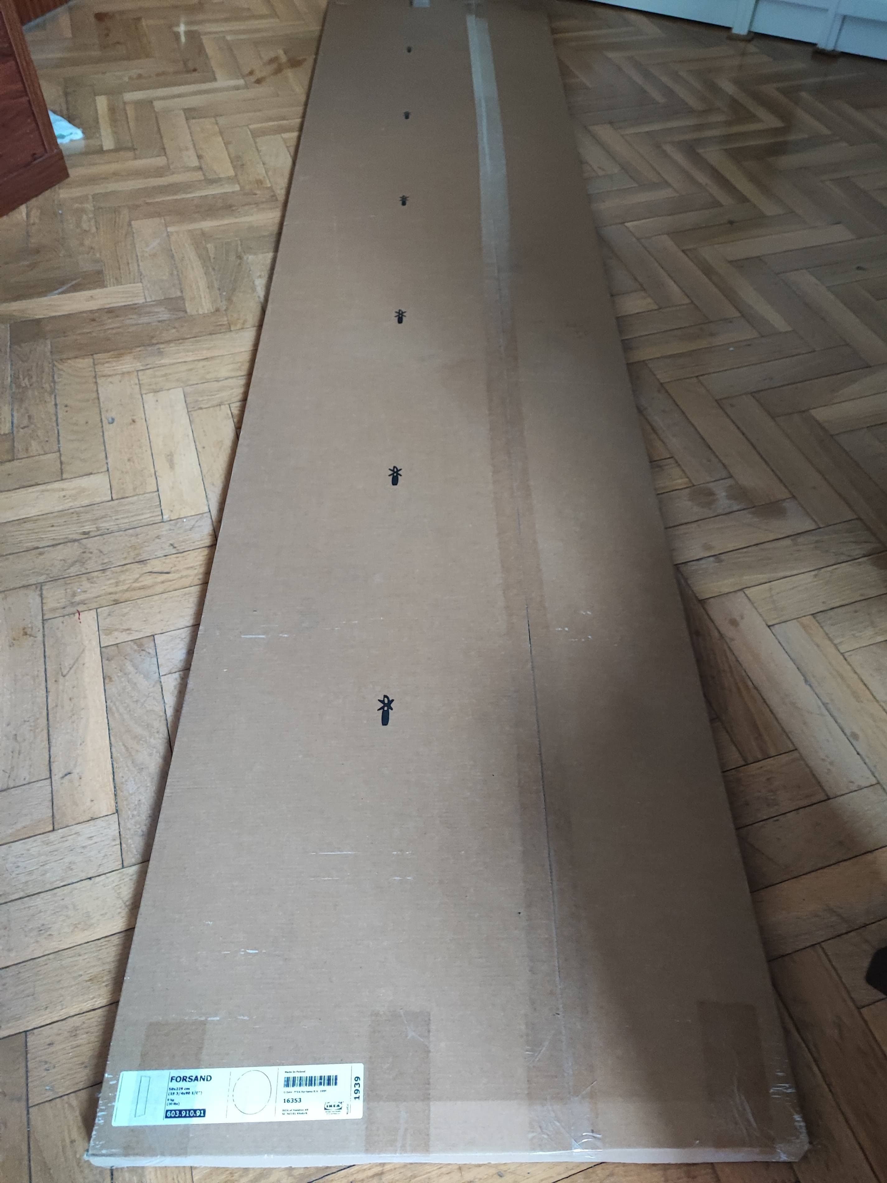 FORSAND door, white, 50x229 cm