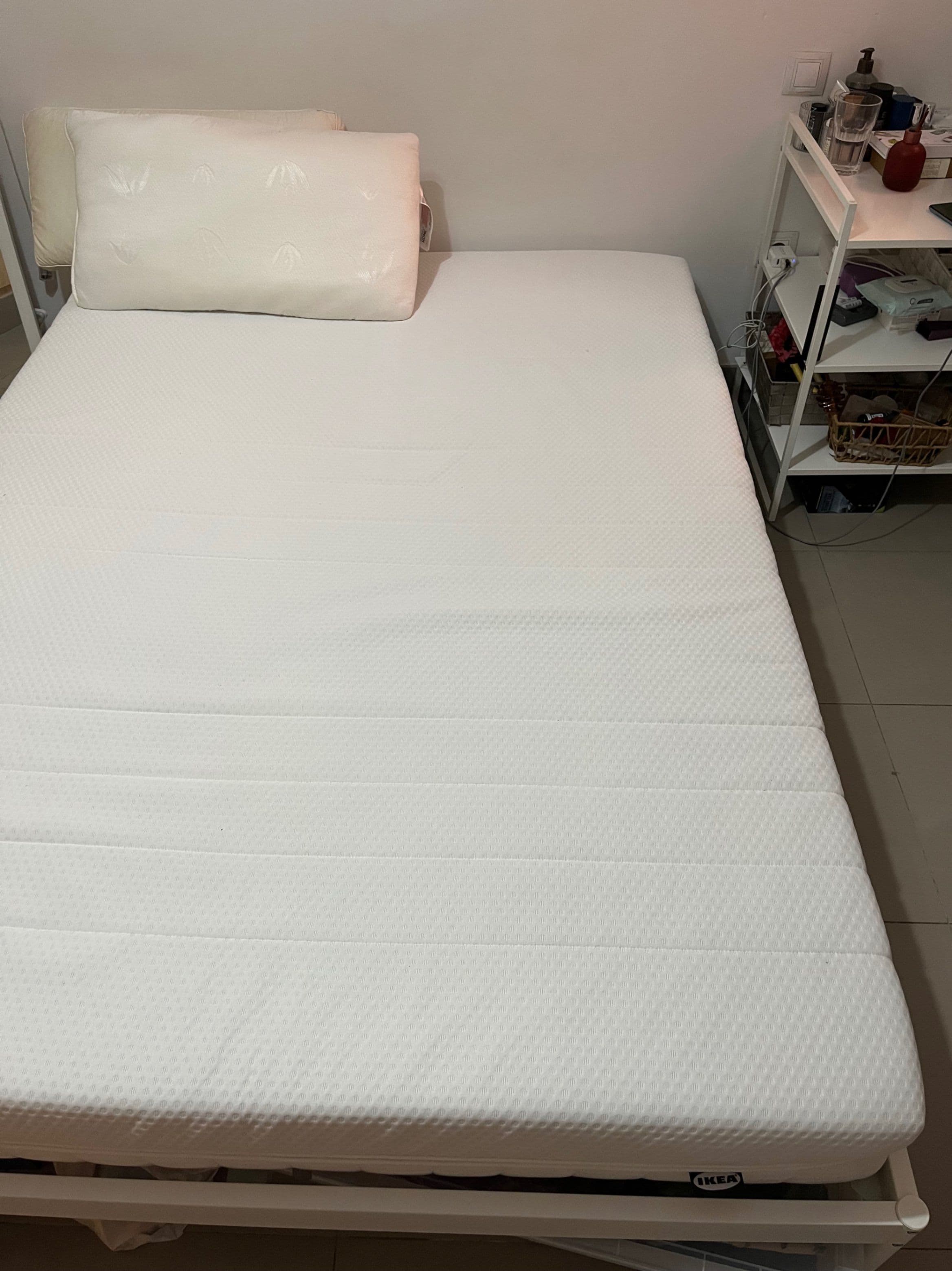 VEVELSTAD estructura de cama, blanco, 140x200 cm