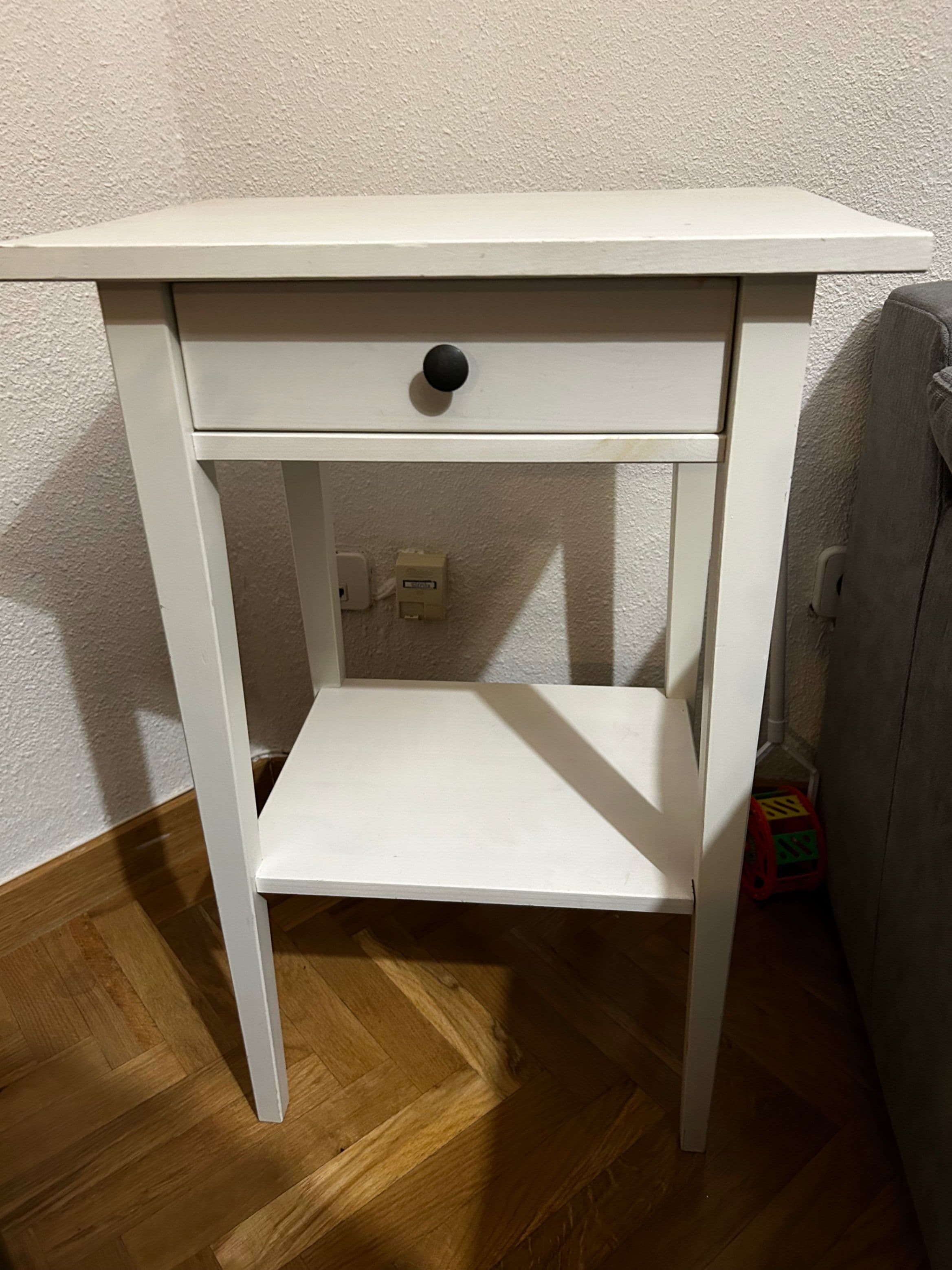 HEMNES mesa de noite, tintura branca, 46x35 cm