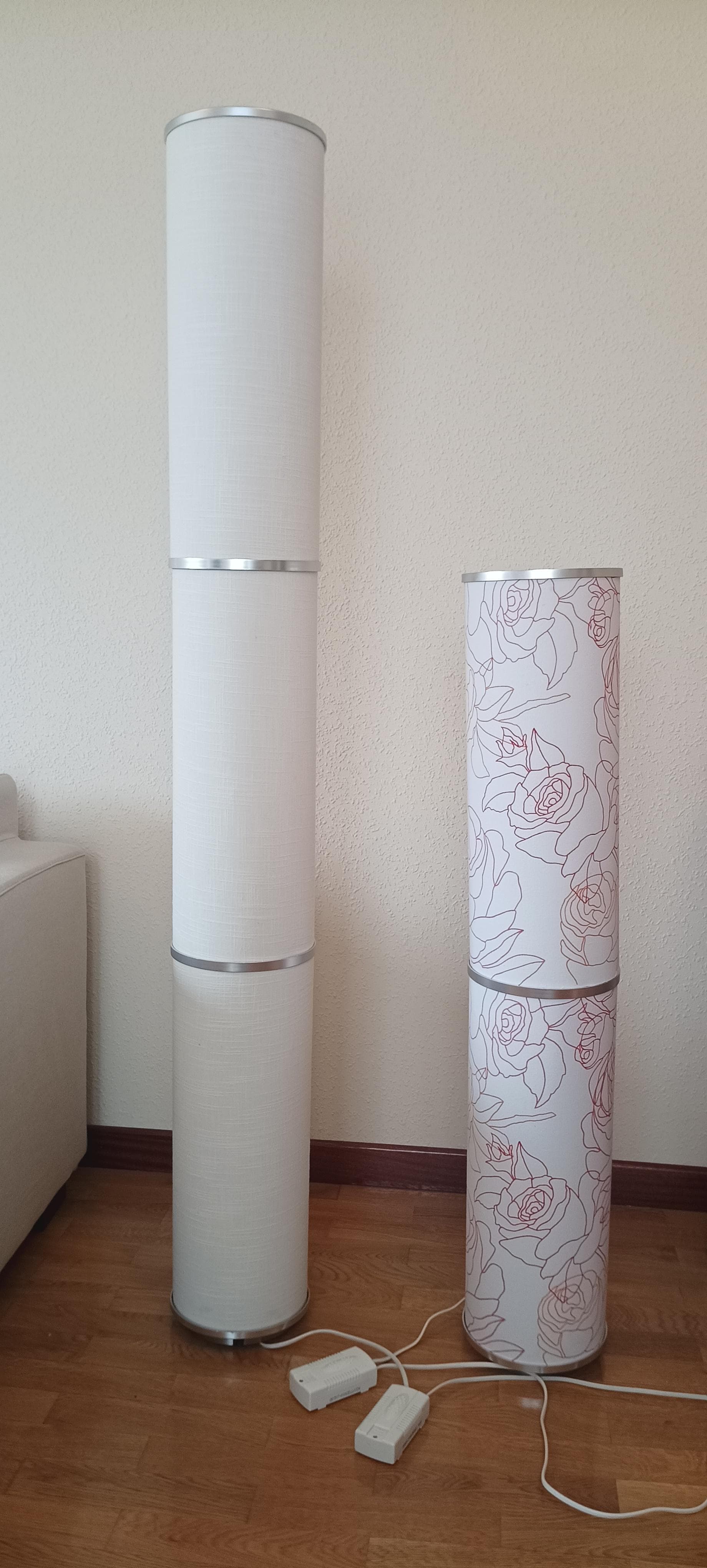 VIDJA lámpada de pé, branco, 138 cm