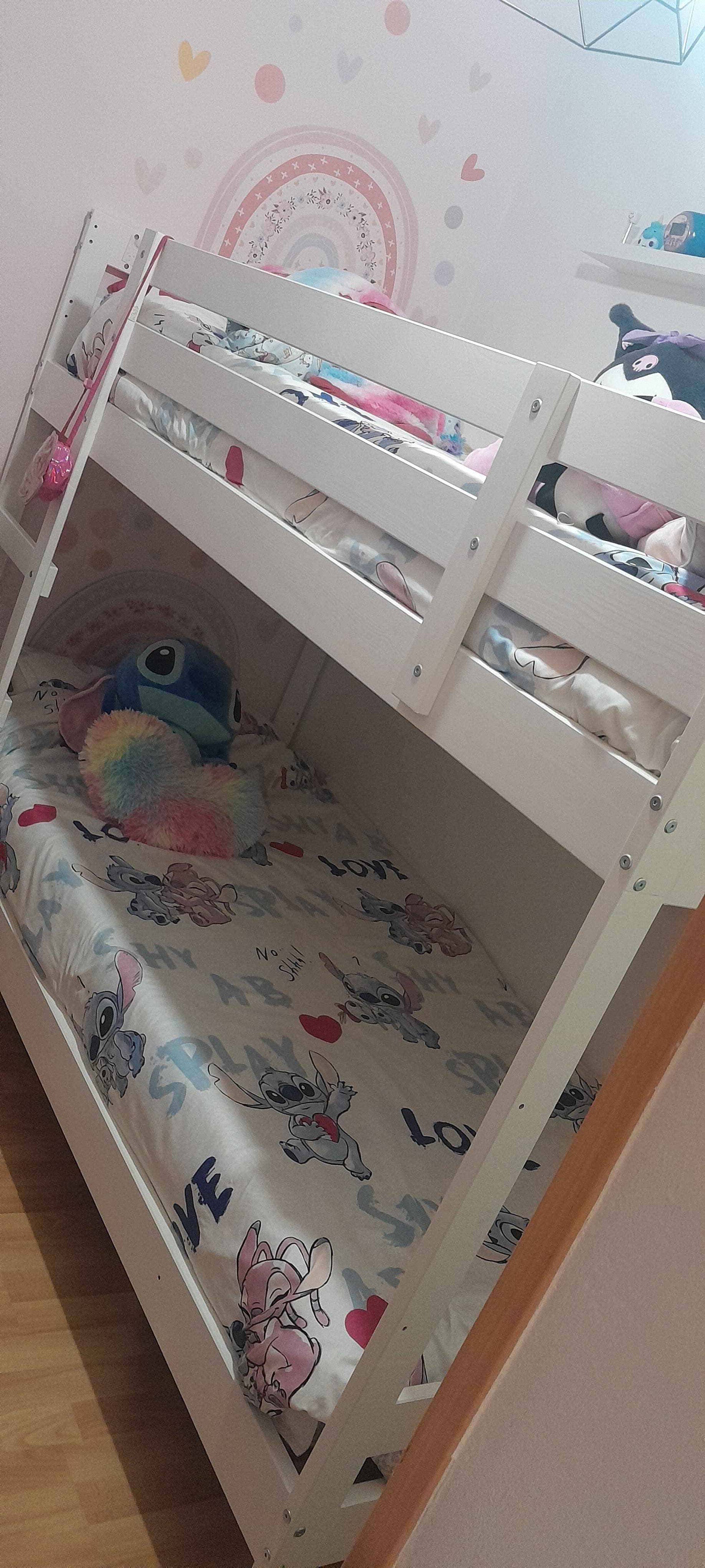 MYDAL bunk bed frame, white, 90x200 cm