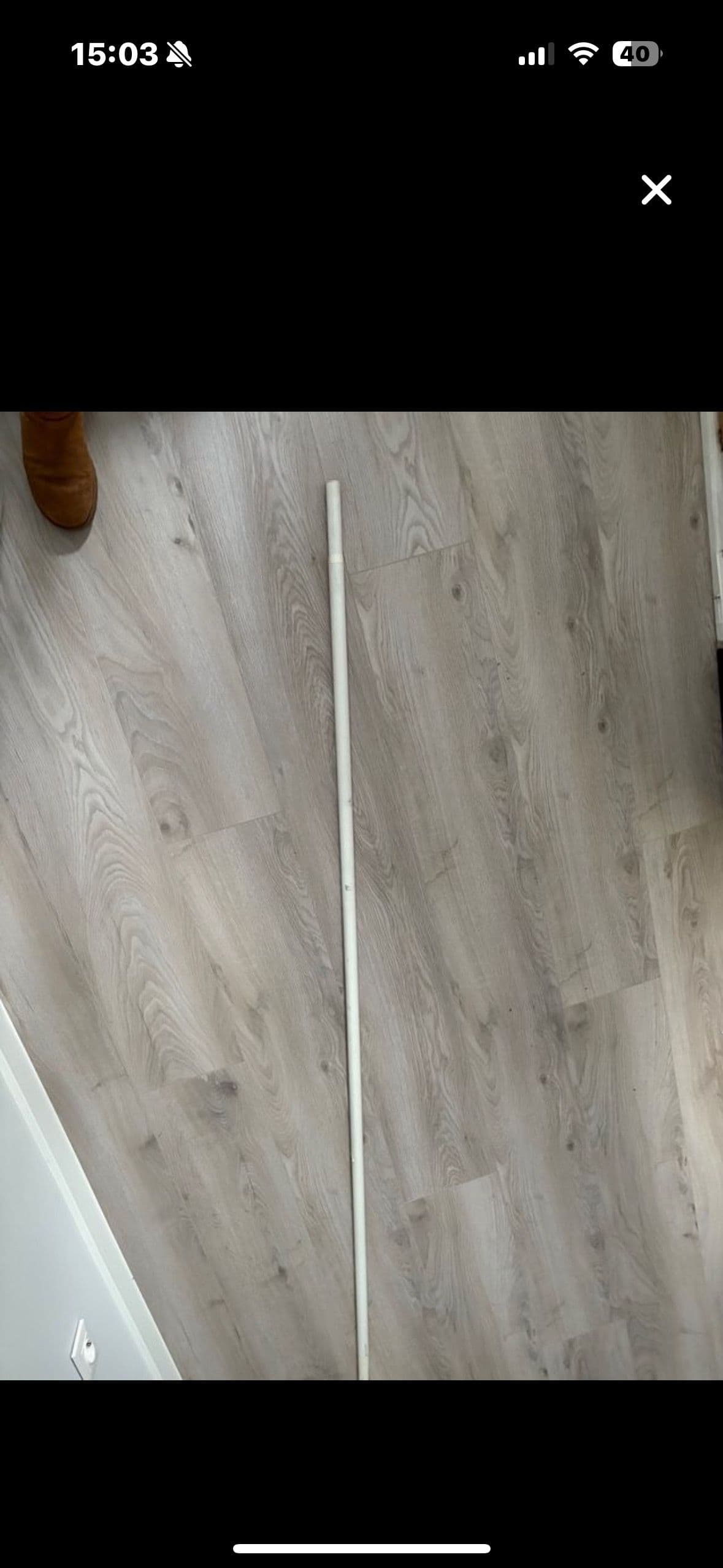 HUGAD curtain rod, white, 120-210 cm
