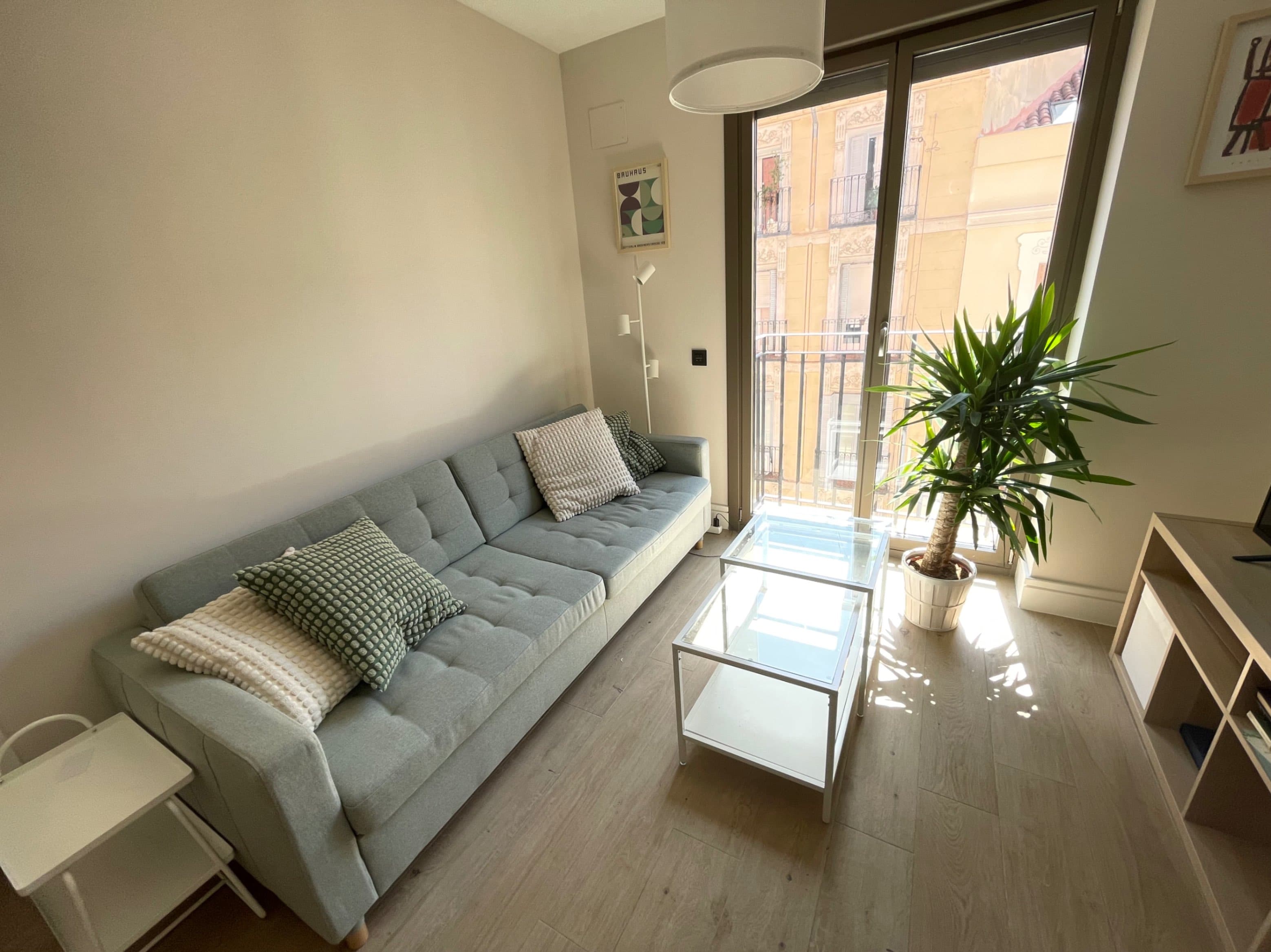 LANDSKRONA 3 eserlekuko ohe-sofa, Gunnared berde argia/zura