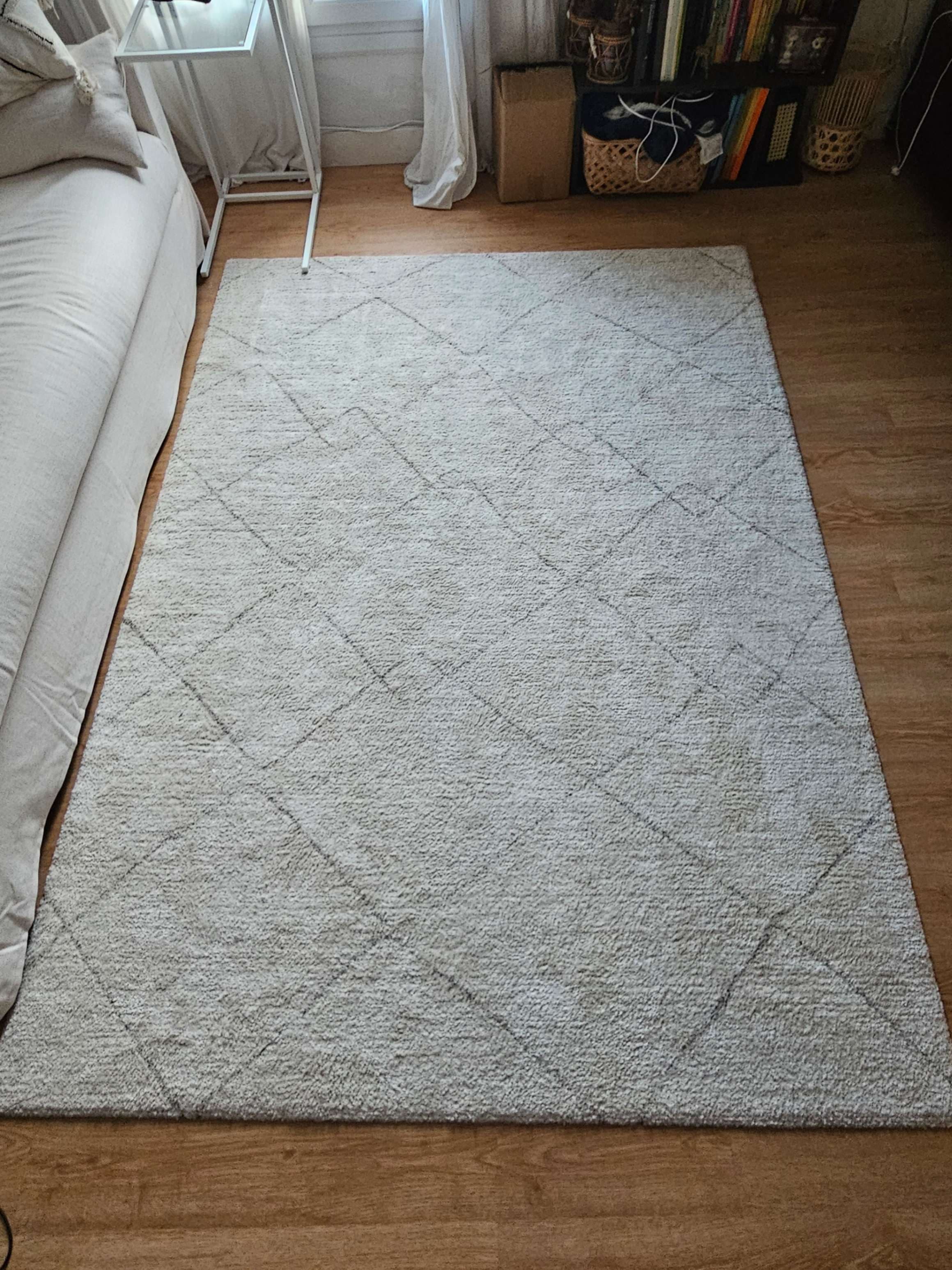 TVERSTED rug, low pile, beige, 170x240 cm