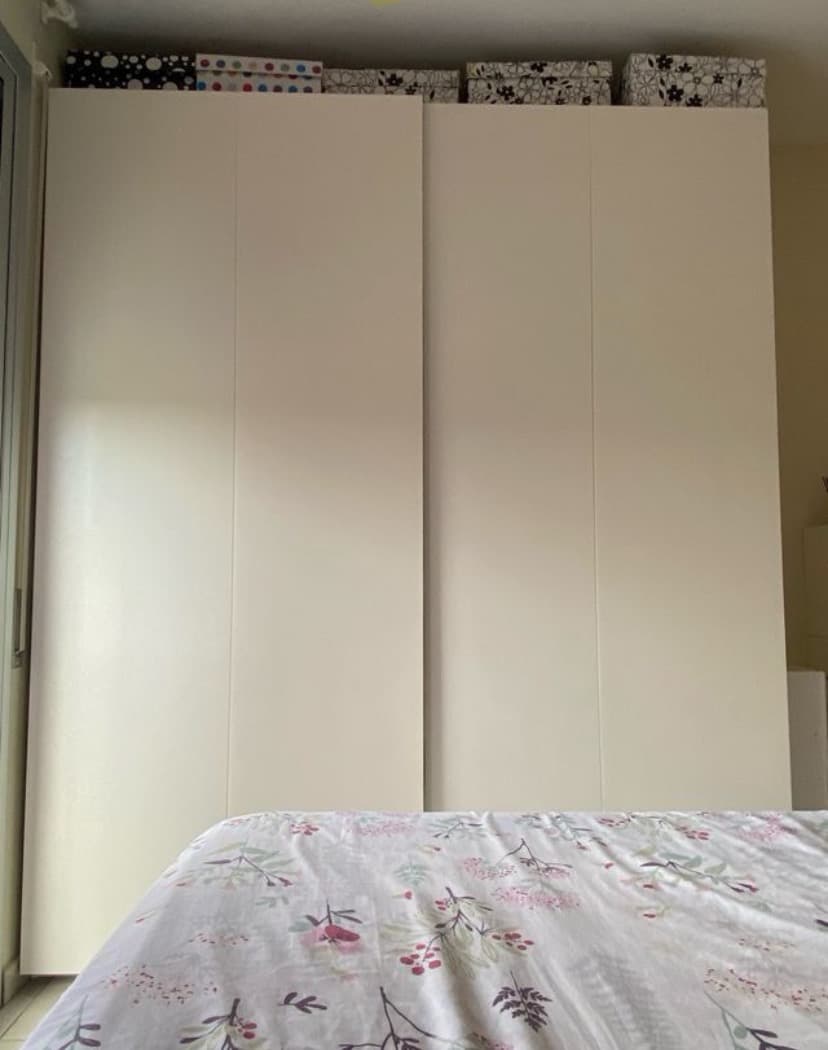 PAX / HASVIK armario, blanco/alto brillo blanco, 200x66x236 cm