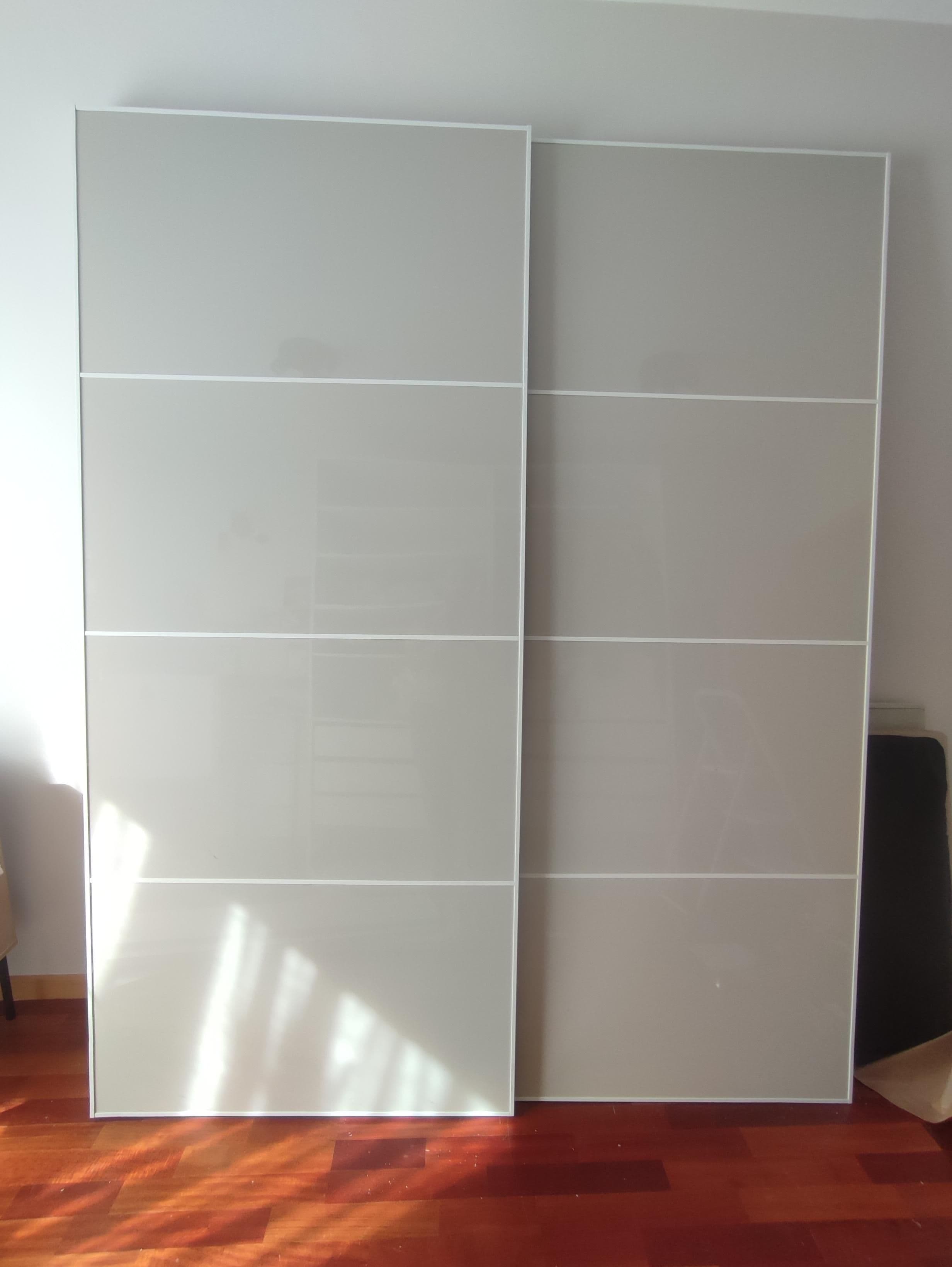 PAX 2 estruturas para portas corrediza, branco, 200x236 cm
