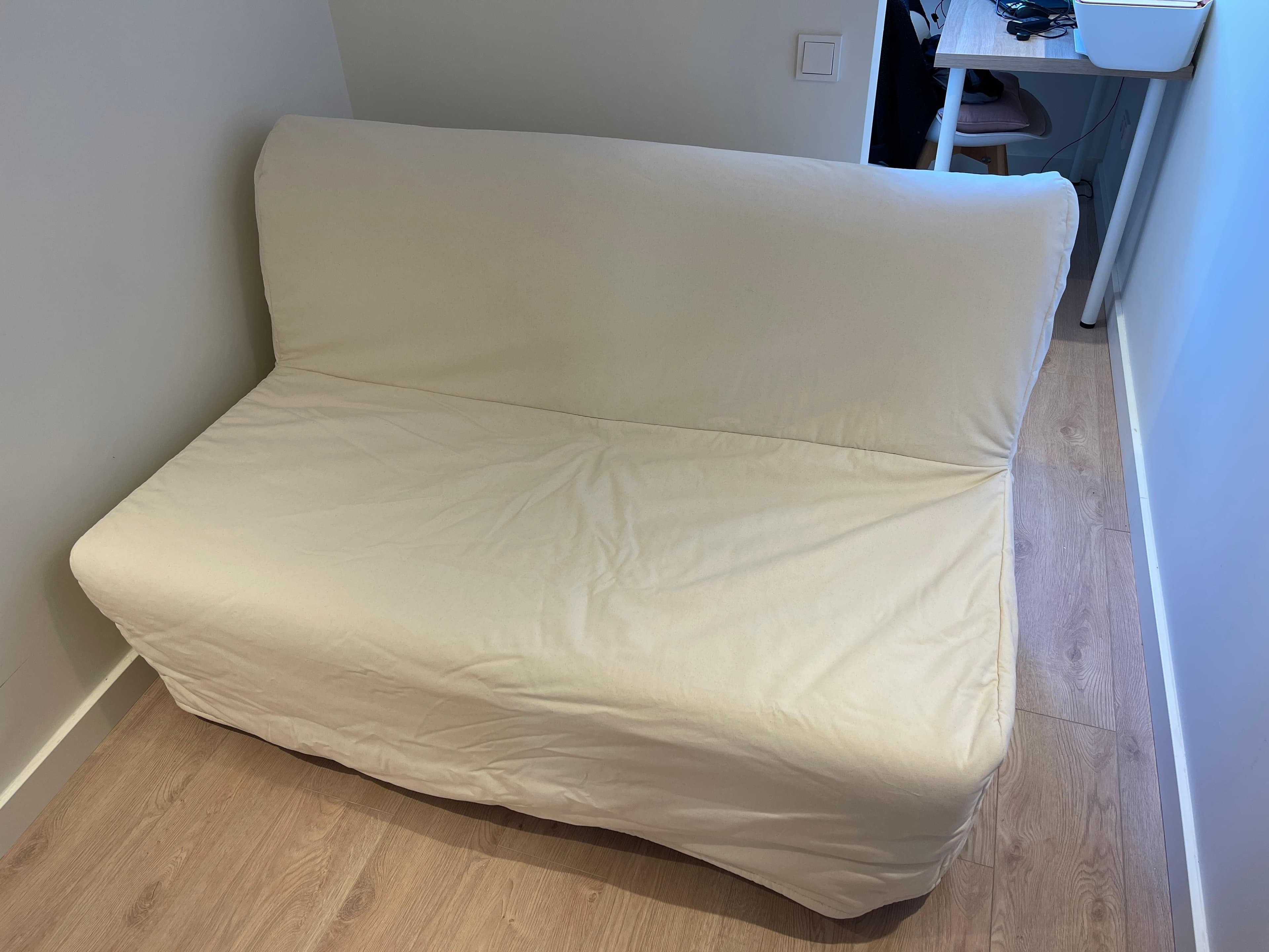 LYCKSELE HÅVET 2-seat sofa-bed, Ransta natural
