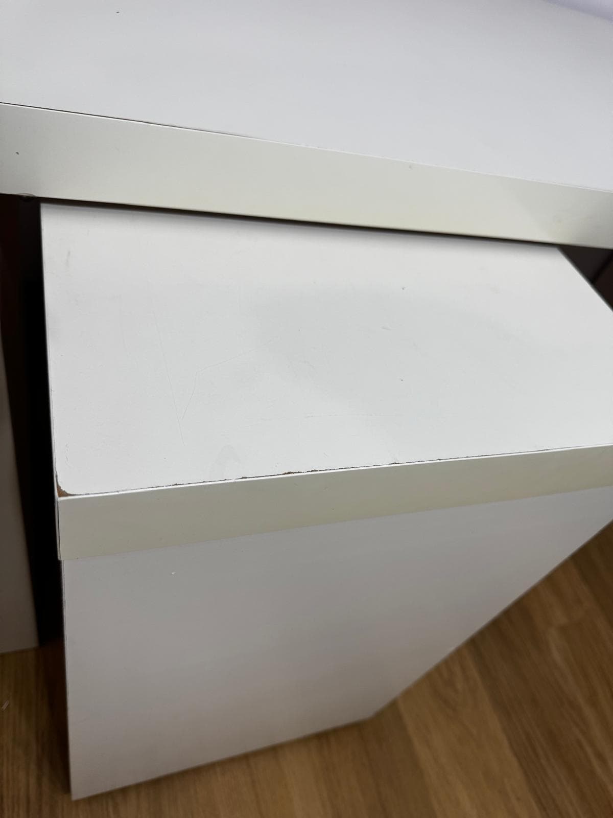 MALM desk with pull-out panel, white, 151x65 cm