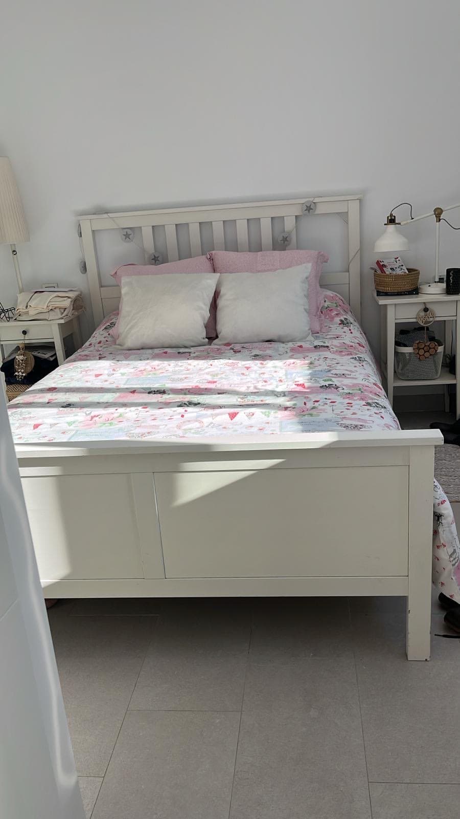HEMNES estructura cama, tinte blanco, 140x200 cm