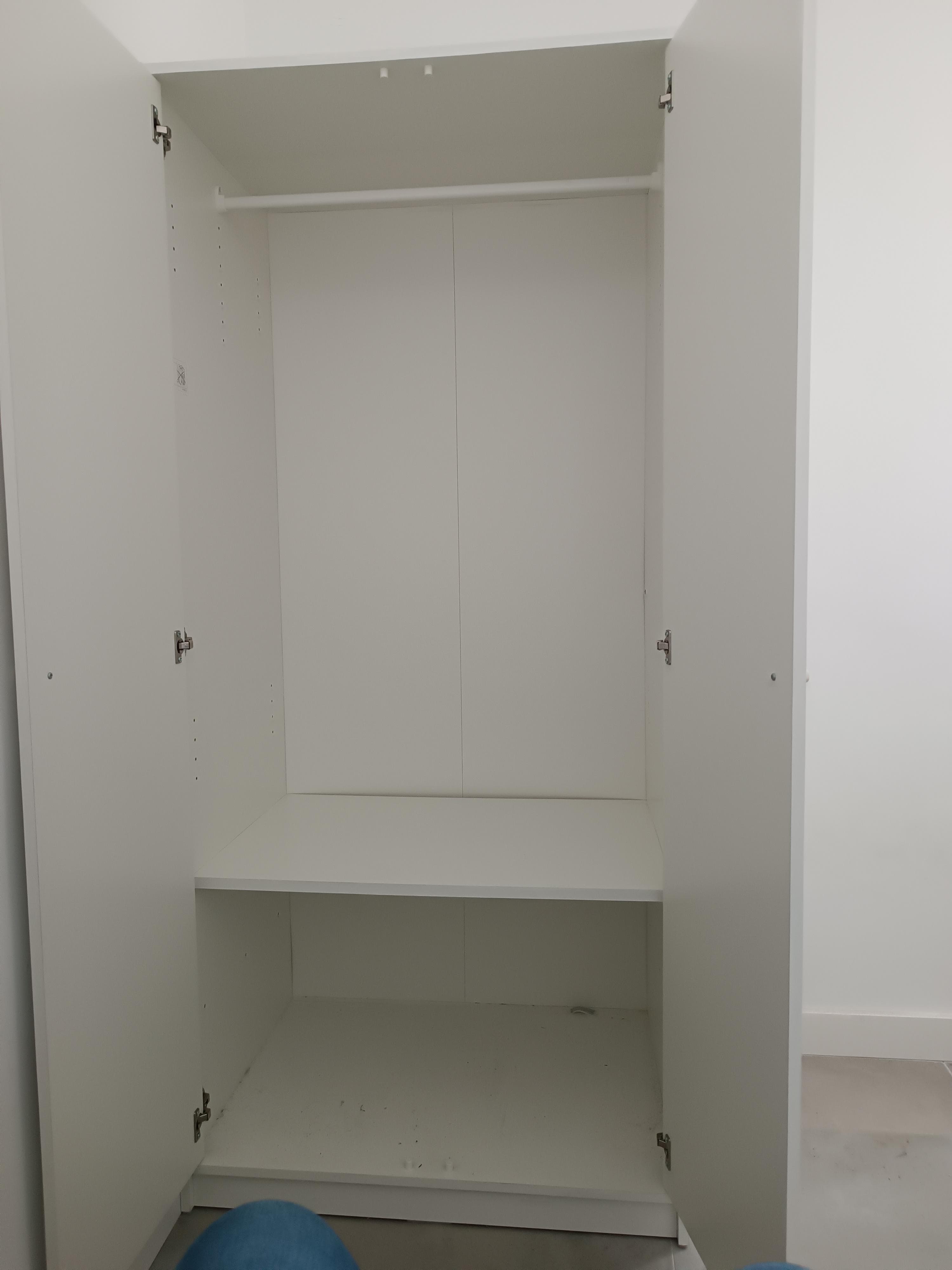KLEPPSTAD wardrobe with 2 doors, white, 79x176 cm