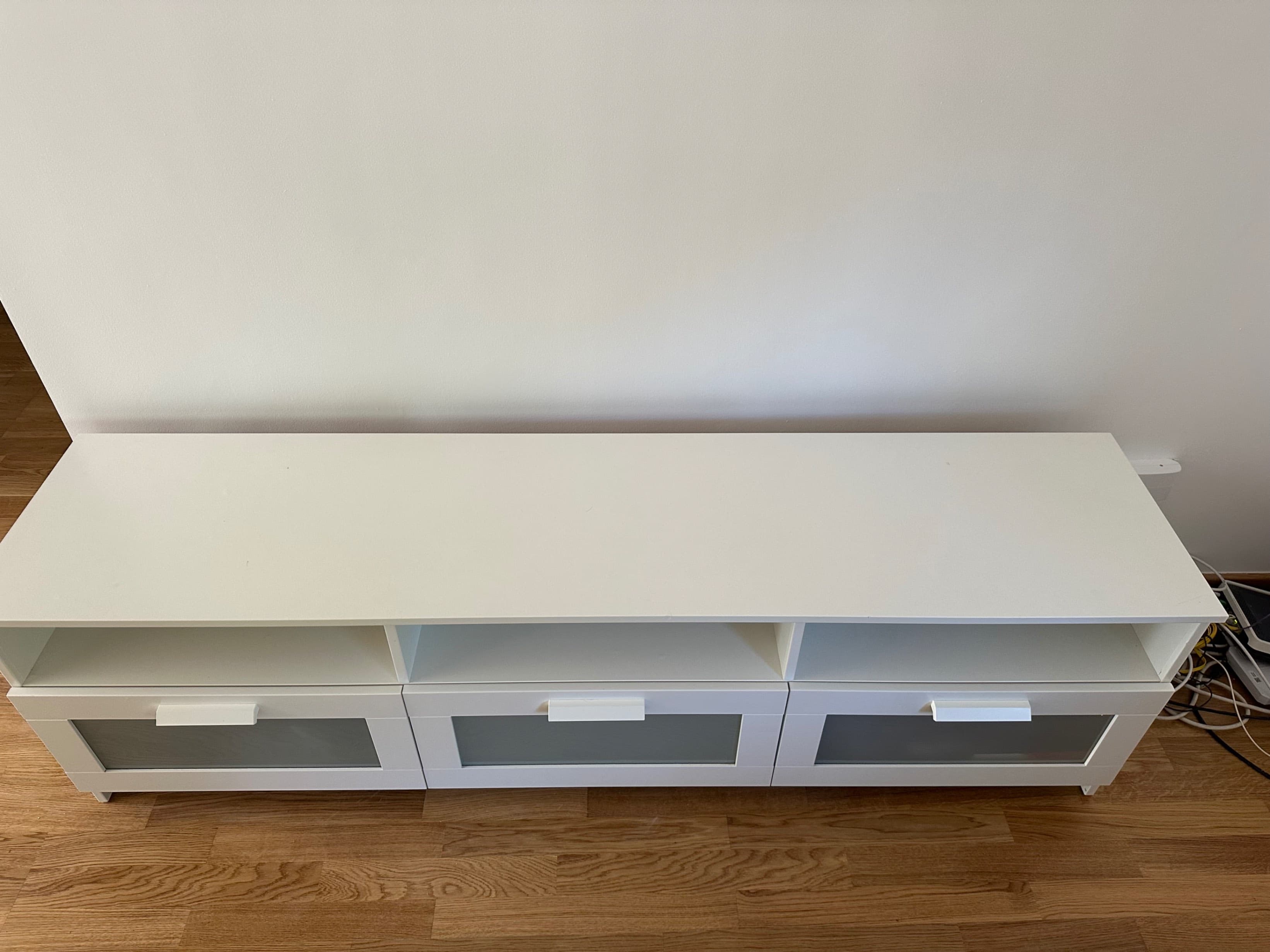 BRIMNES Mueble TV, blanco, 180x41x53 cm