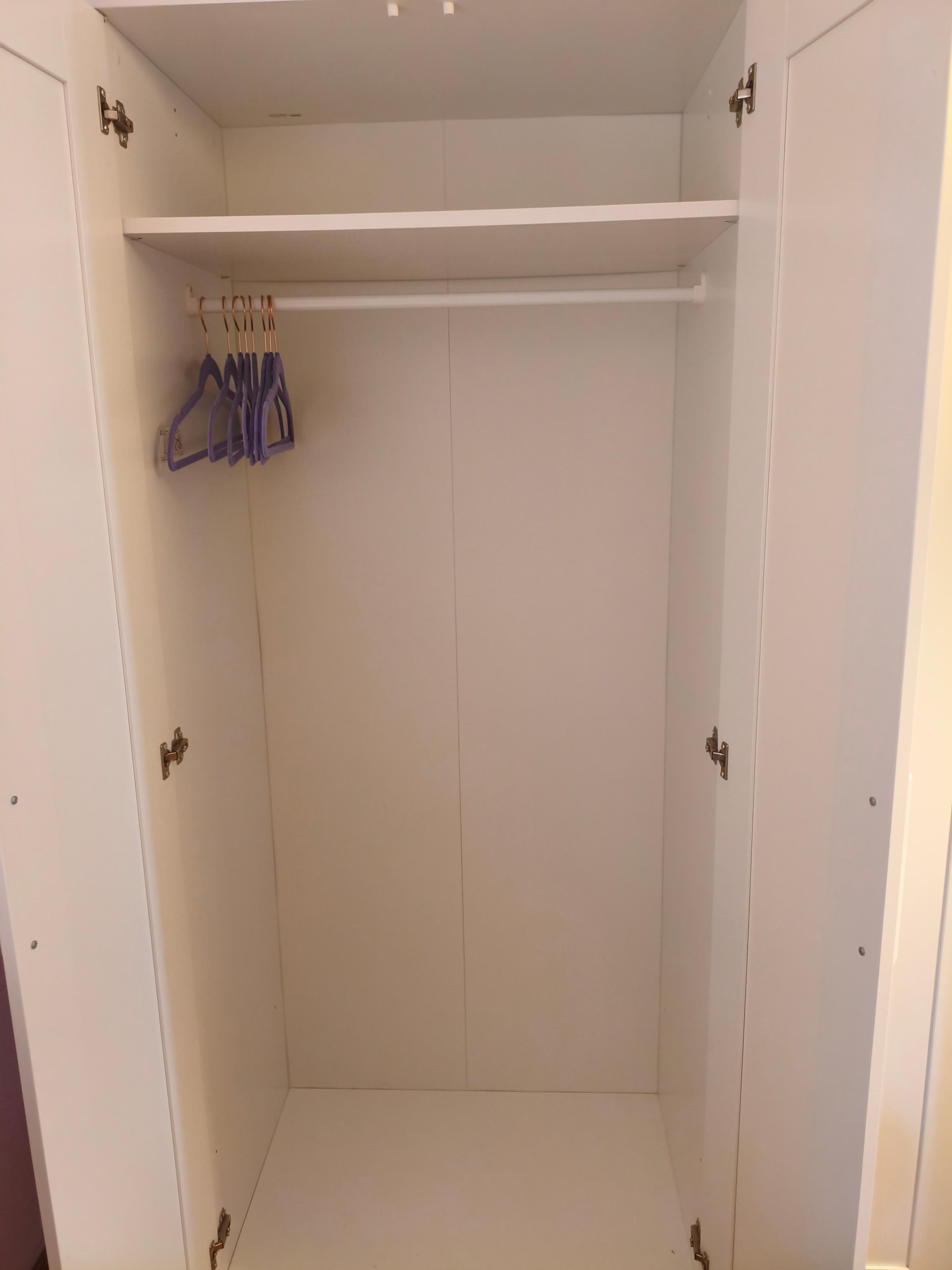 BRIMNES wardrobe with 3 doors, white, 117x190 cm