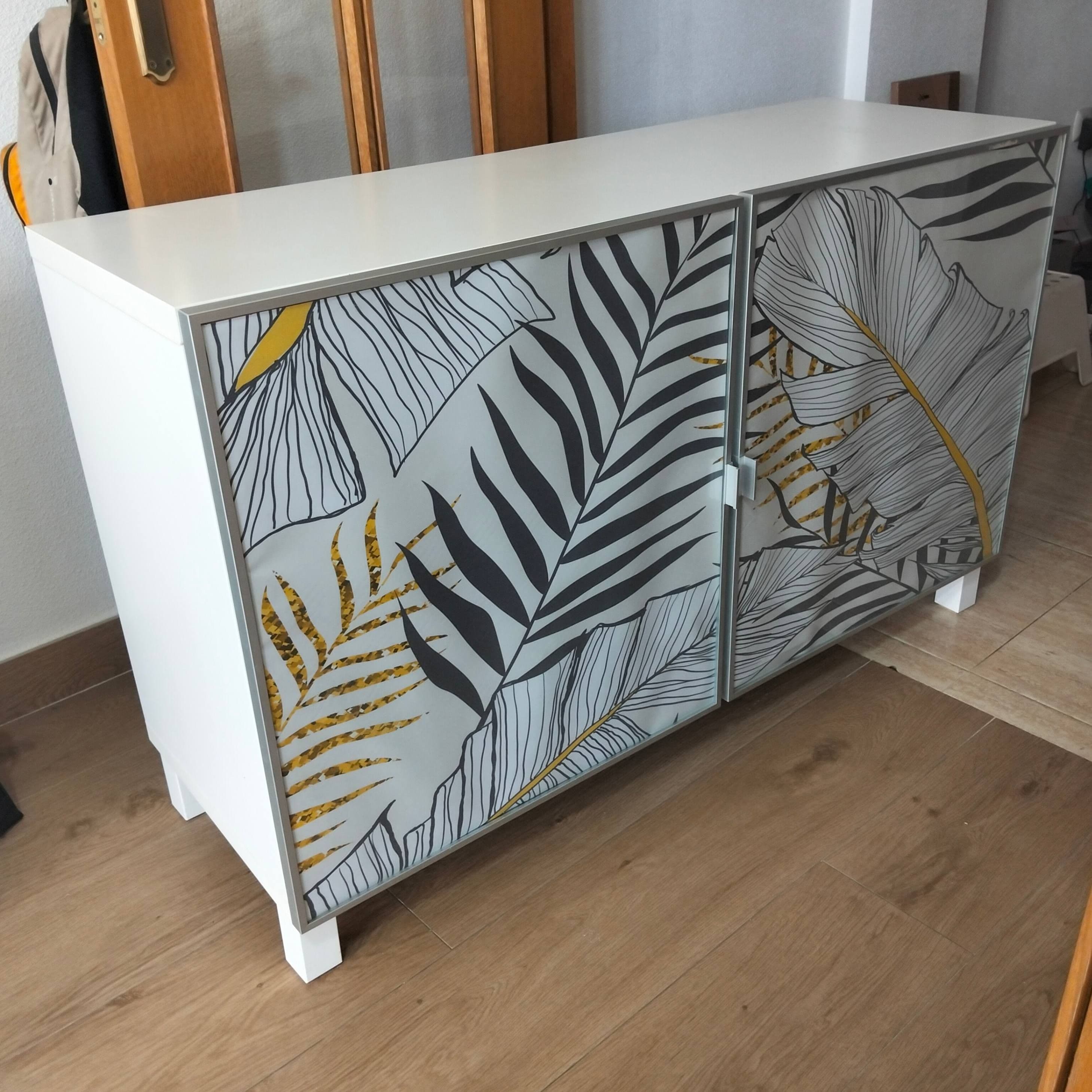 BESTÅ TV bench with doors, white/Lappviken/Stubbarp white, 120x42x74 cm