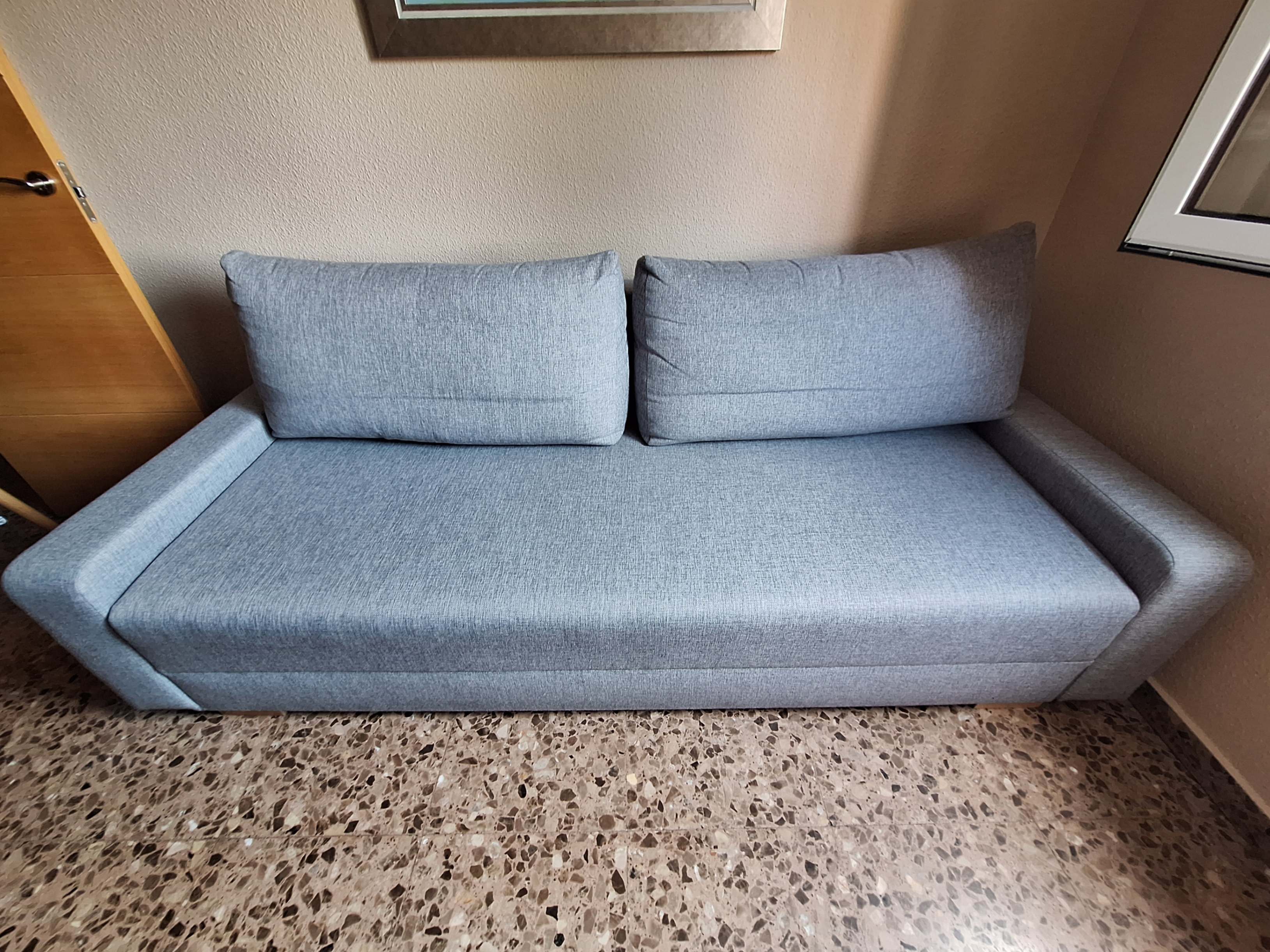 GRÄLVIKEN 3-seat sofa-bed, grey
