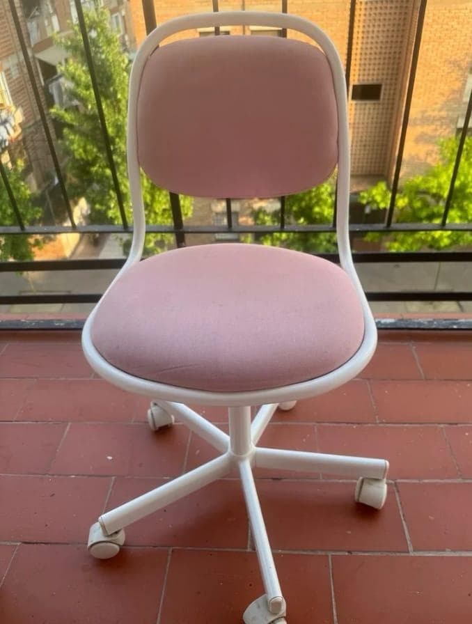 ÖRFJÄLL children's desk chair, white/Vissle pink