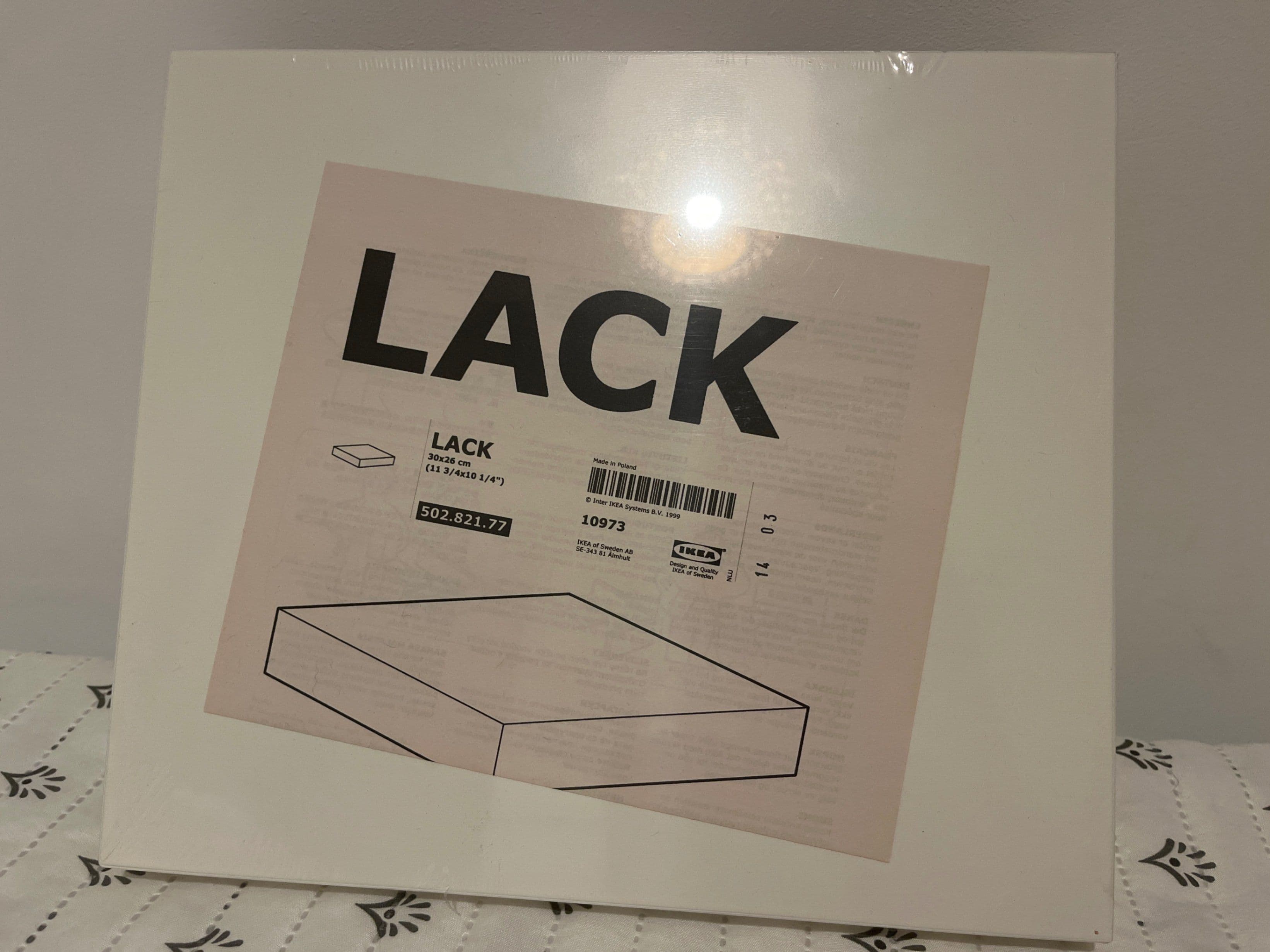 LACK Estante de pared, blanco, 30x26 cm