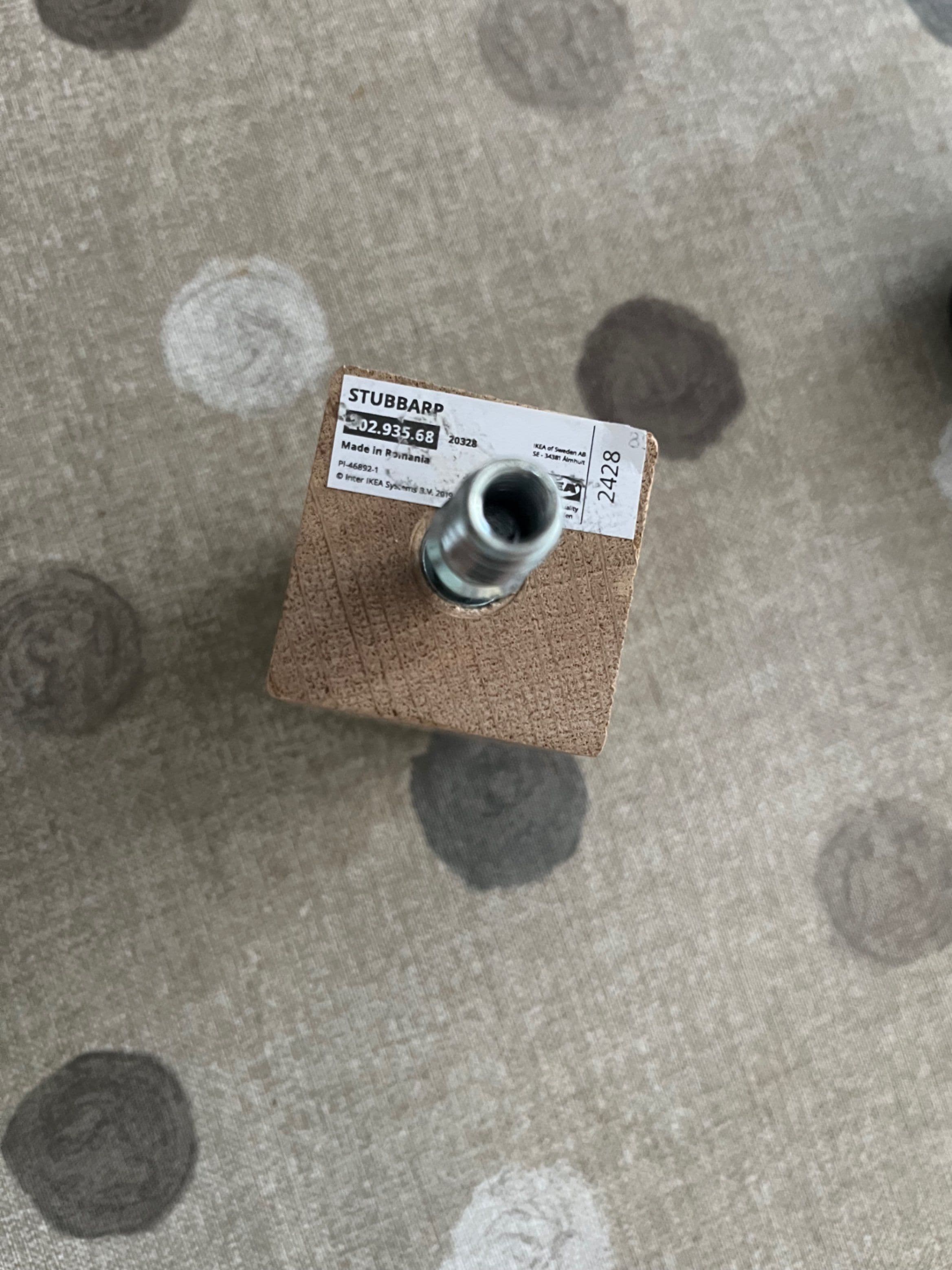 STUBBARP leg, white stained oak effect
