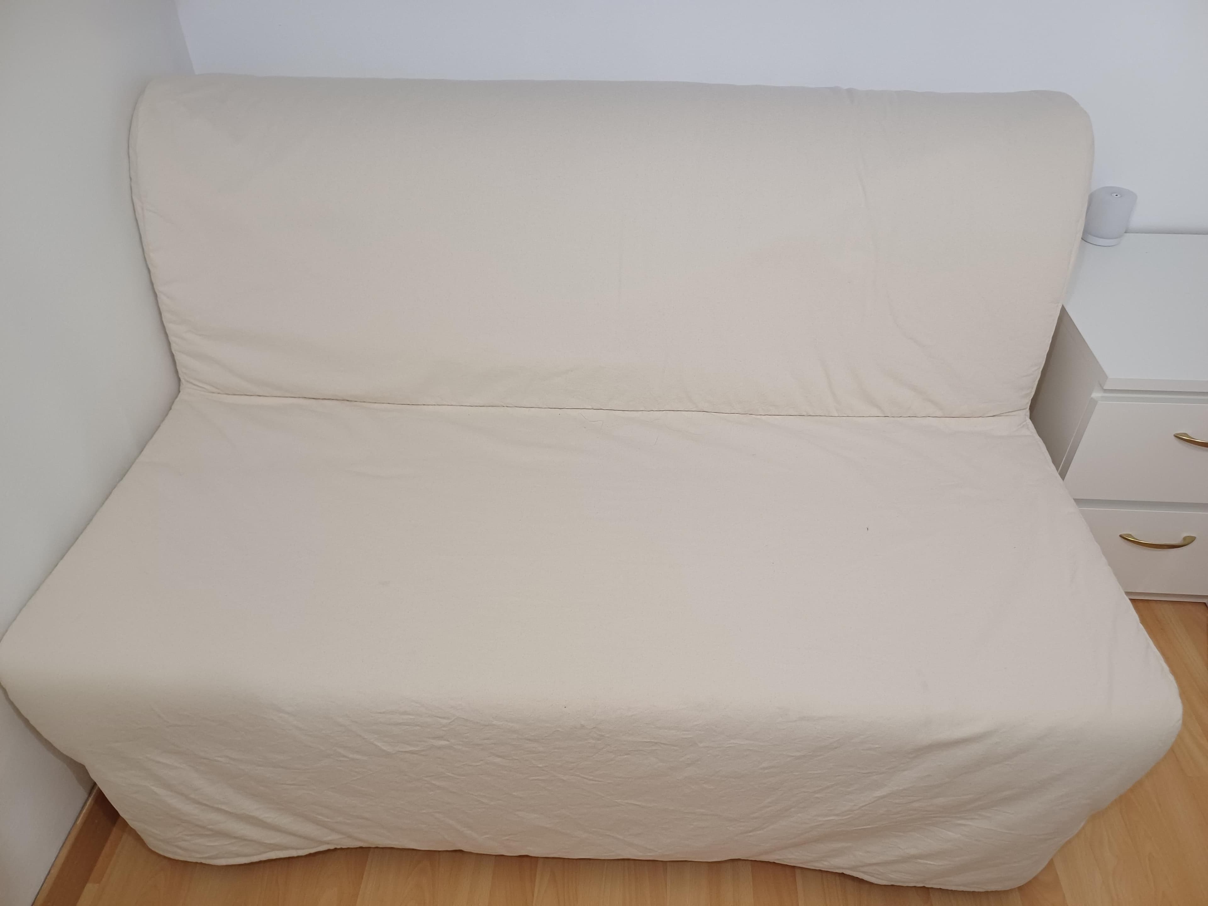 LYCKSELE HÅVET 2-seat sofa-bed, Ransta natural