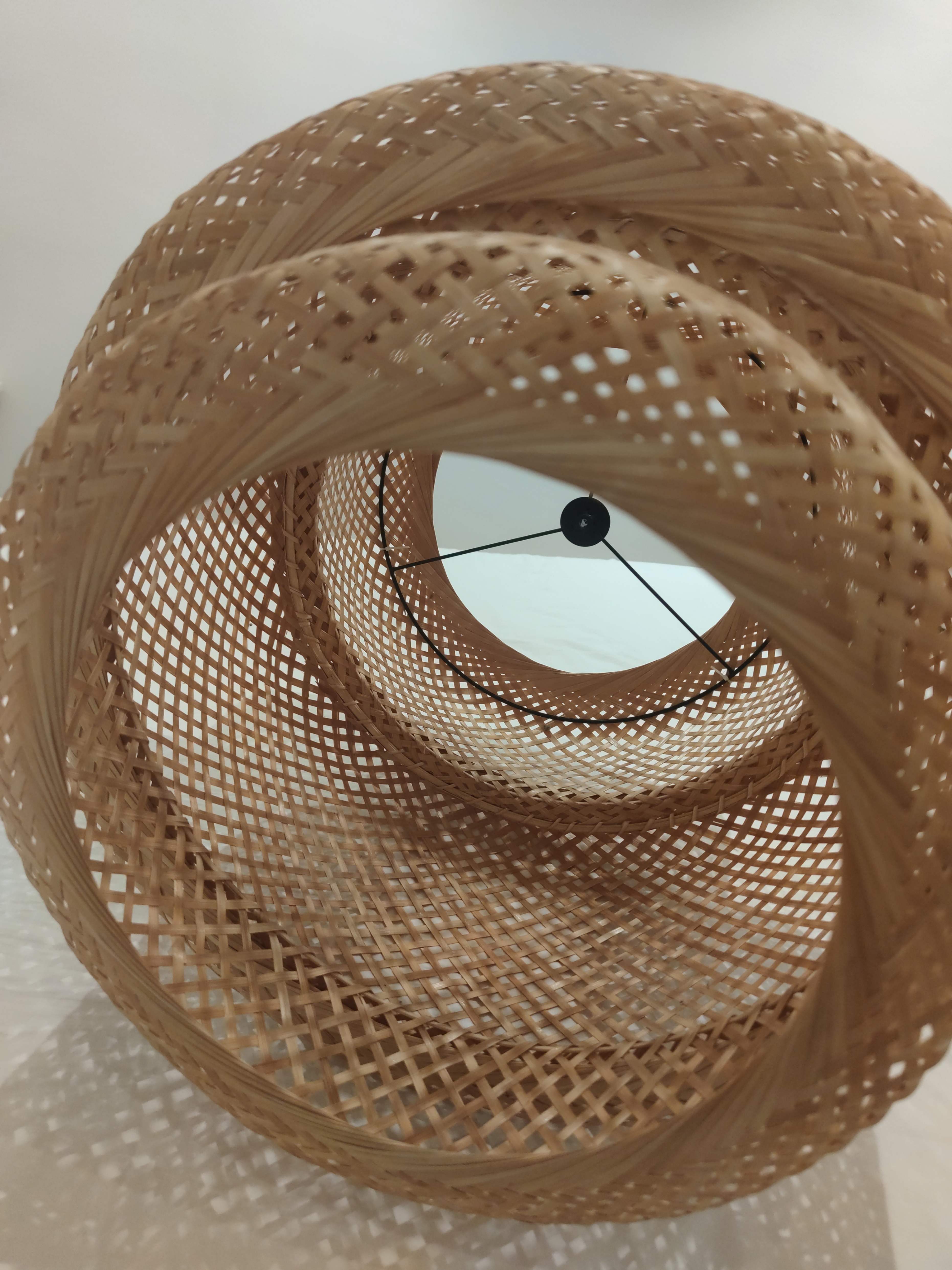 SINNERLIG lámpara de techo, bambú/a mano, 50 cm