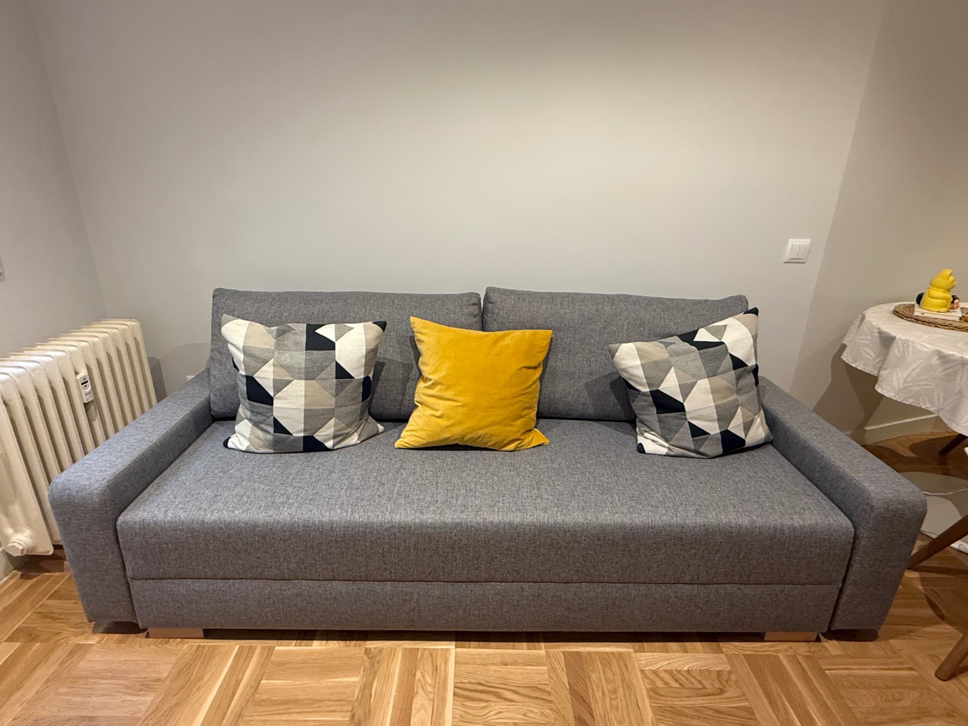 GRÄLVIKEN Sofá cama 3 plazas, gris