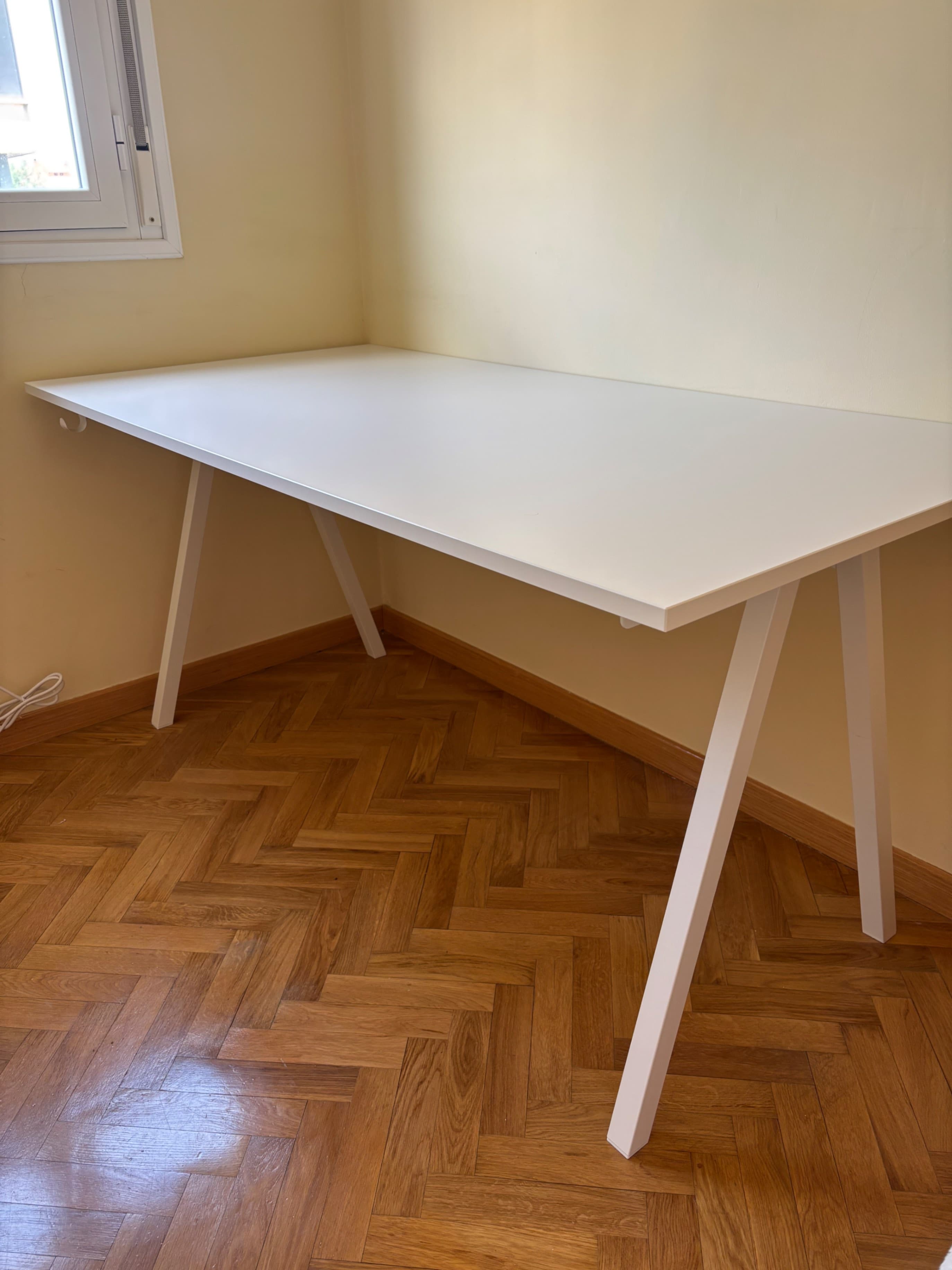 TROTTEN escritorio, blanco, 160x80 cm