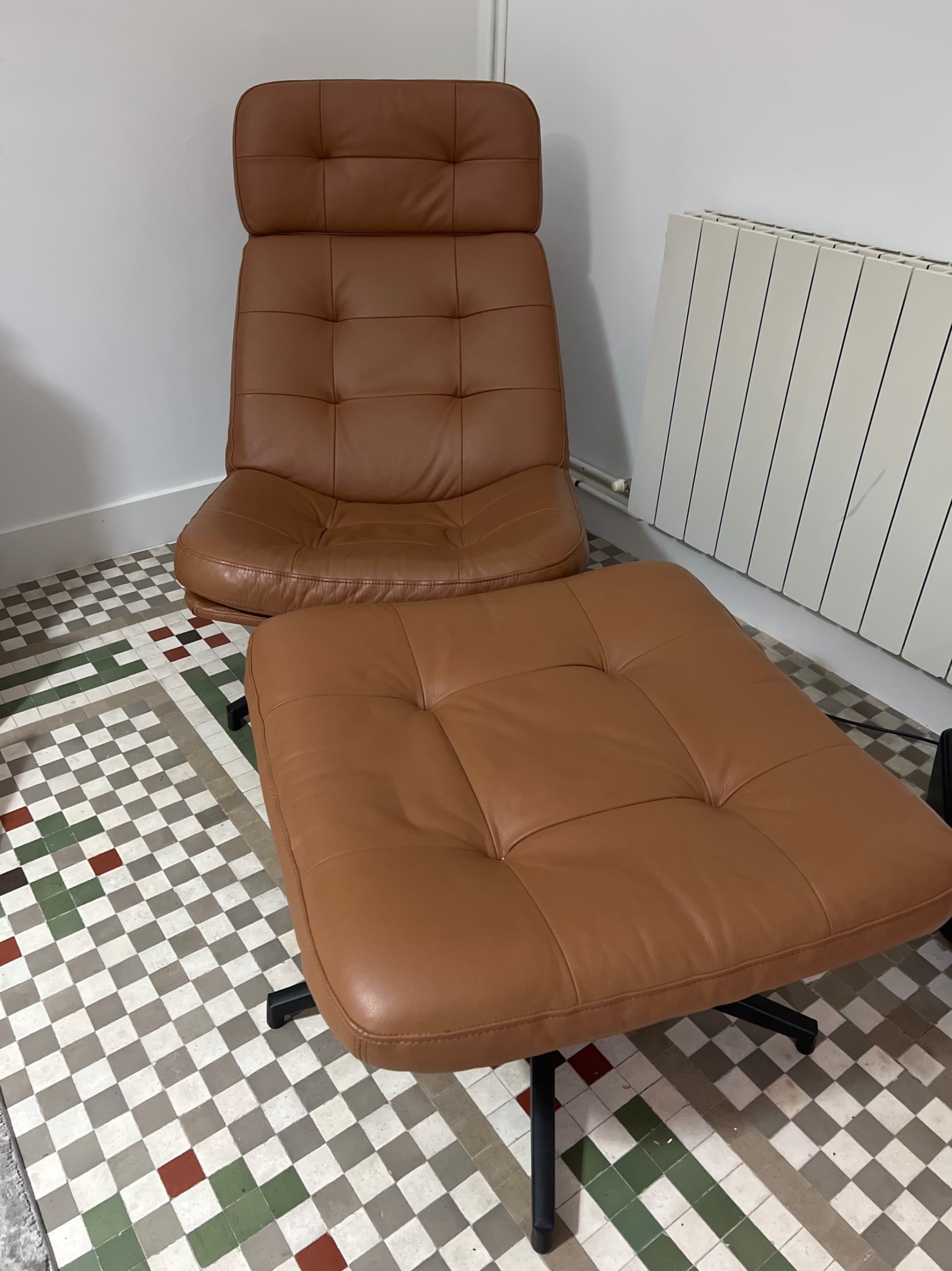 HAVBERG swivel armchair, Grann/Bomstad golden-brown