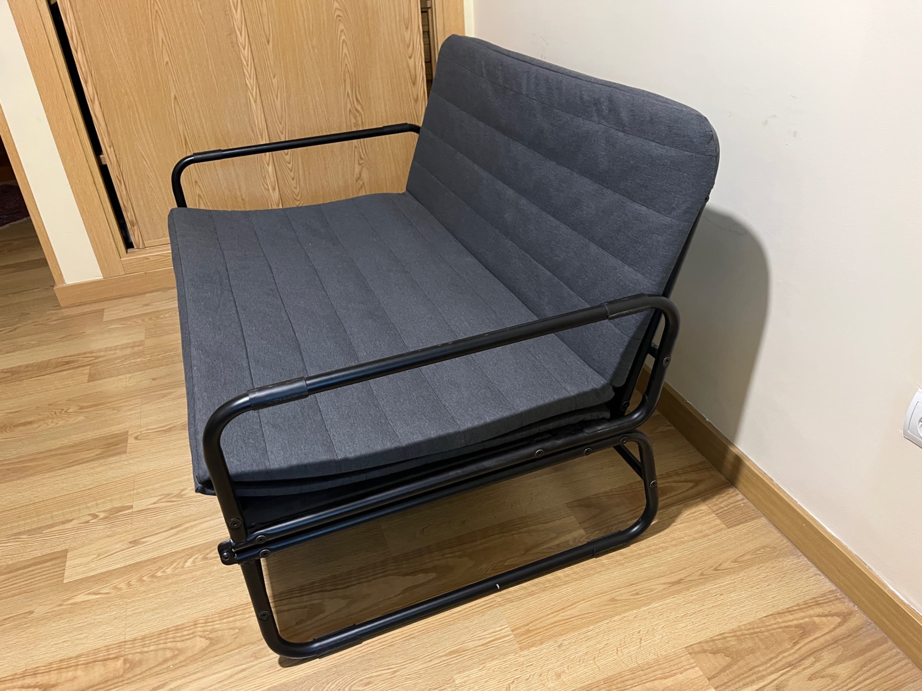 HAMMARN sofa-bed, Knisa dark grey/black