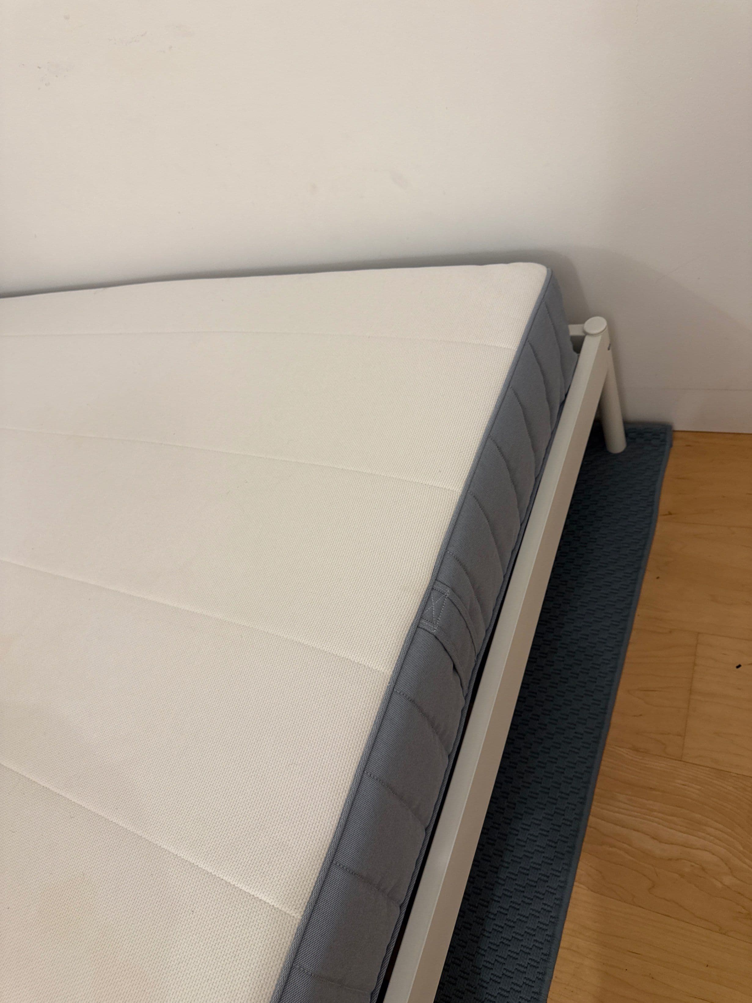 VEVELSTAD estructura de cama, blanco, 140x200 cm