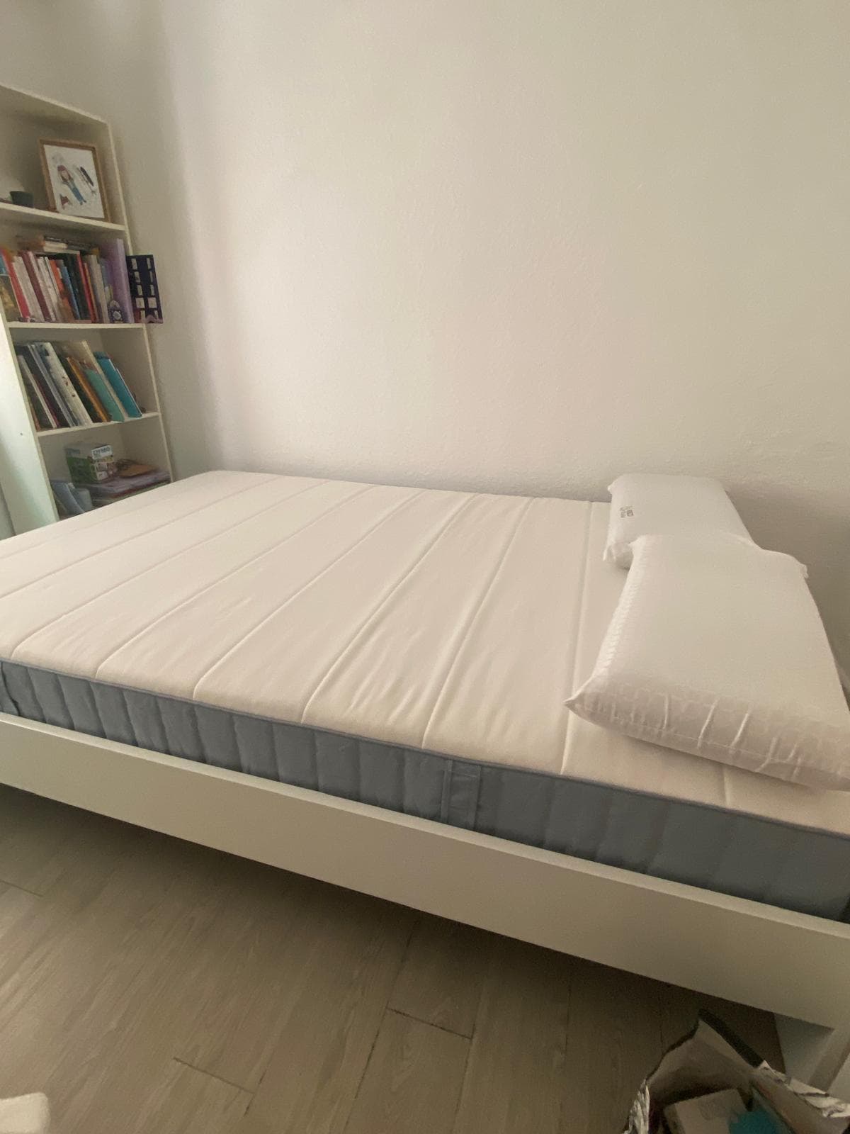 BRIMNES bed frame, white, 140x200 cm