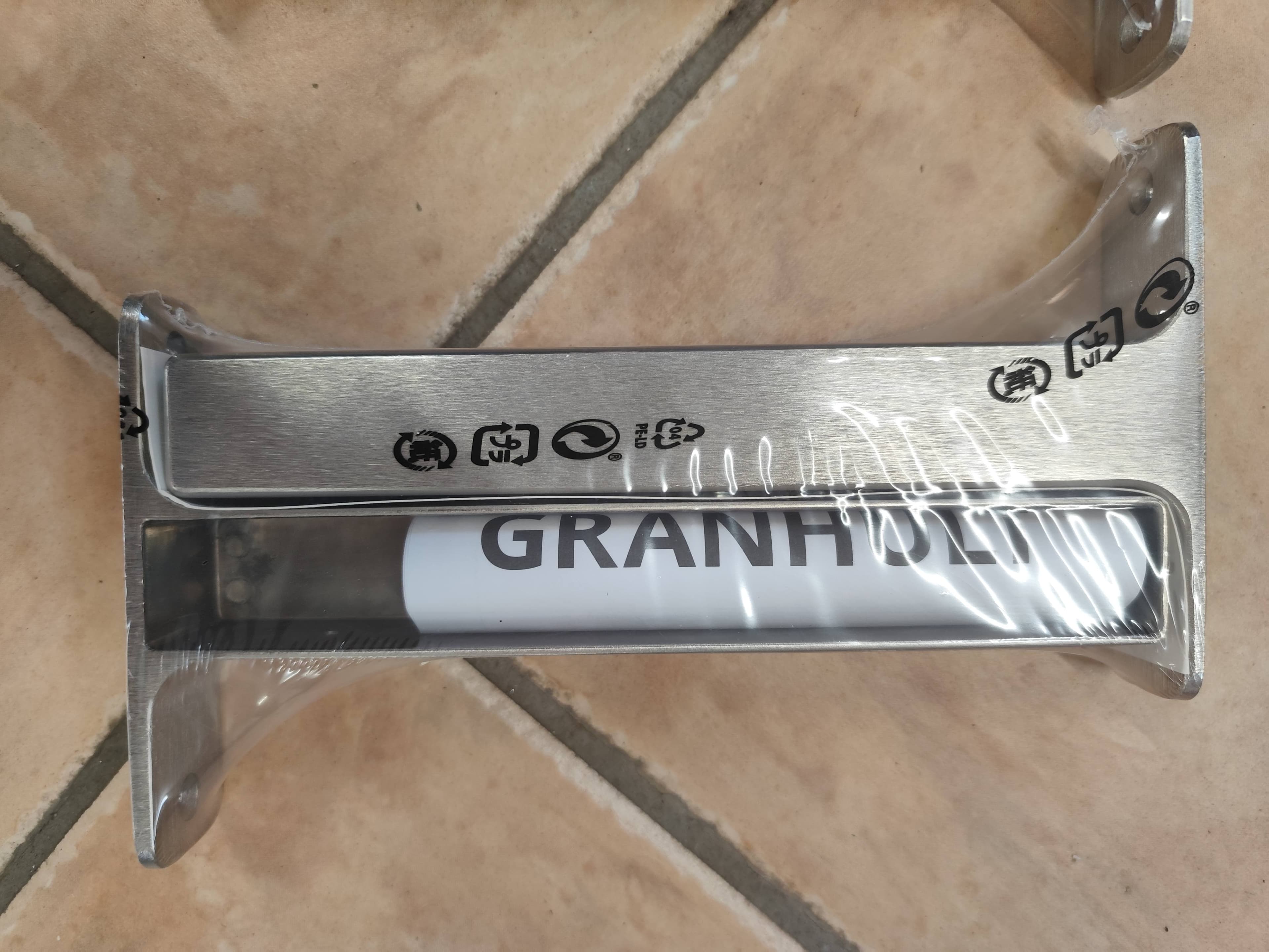 GRANHULT soporte, niquelado, 20x12 cm