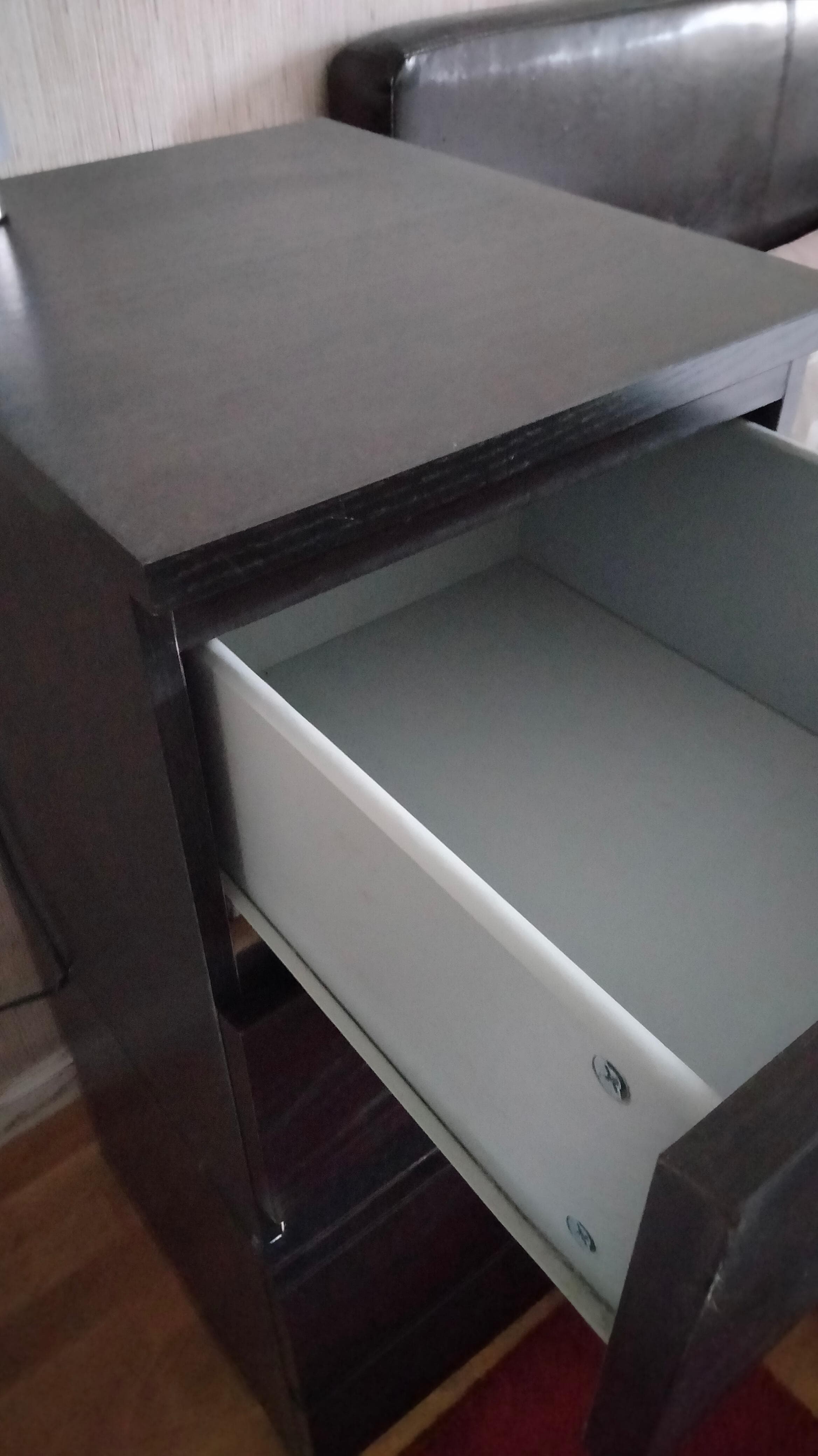 MALM 2 tiraderadun komoda, beltz-marroia, 40x55 cm