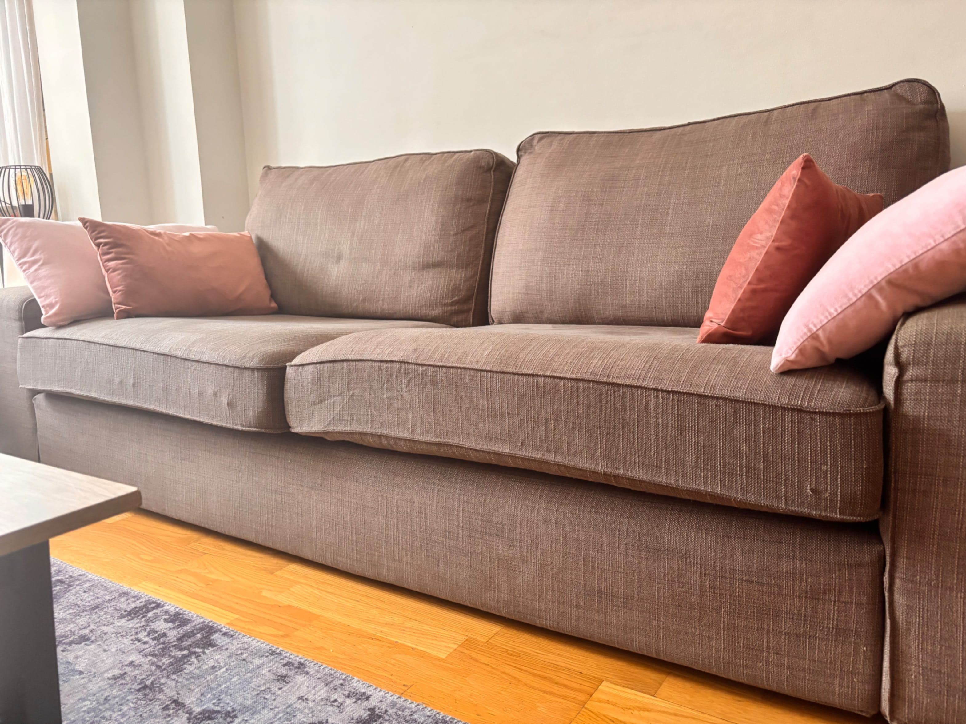 KIVIK 2-seat sofa, Tibbleby beige/grey