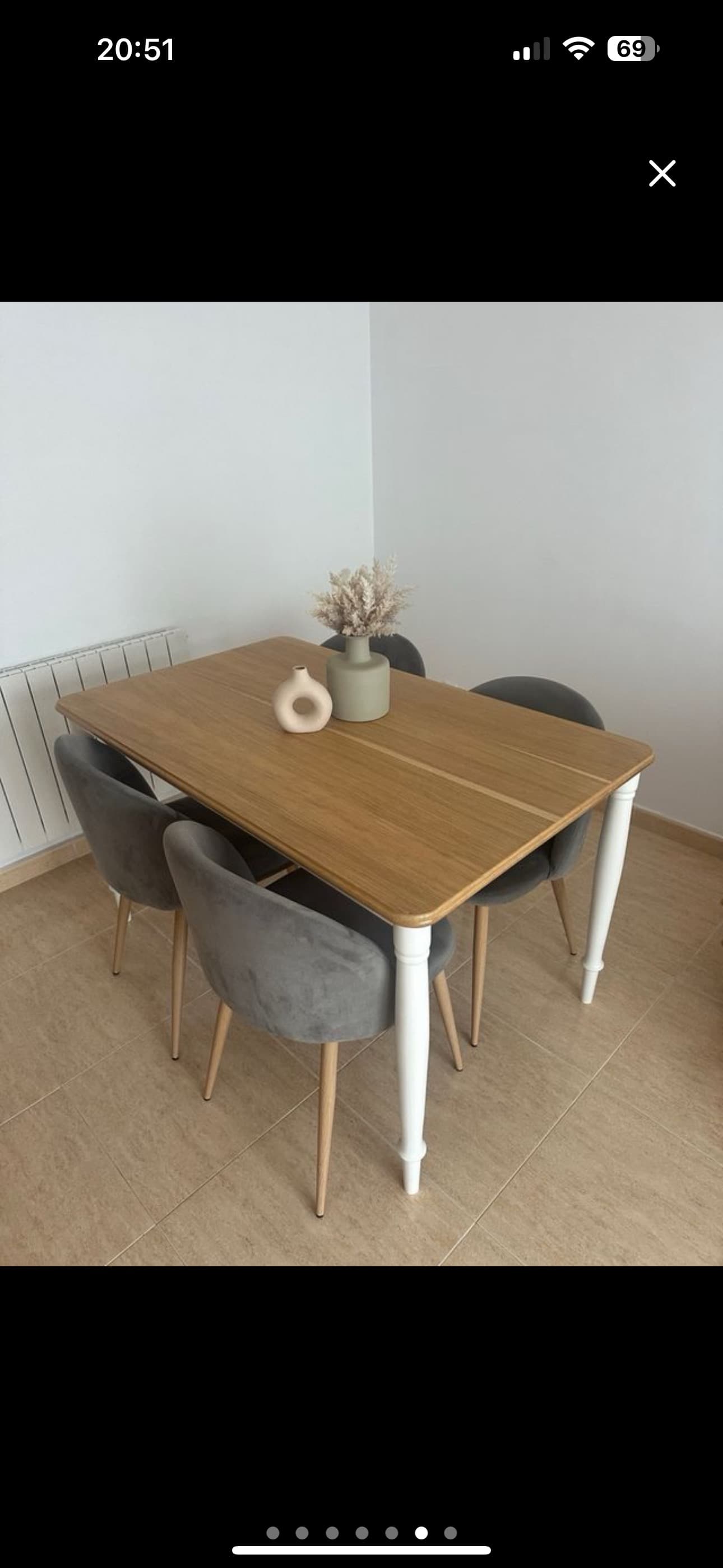 DANDERYD mesa de comedor, chapa roble/blanco, 130x80 cm