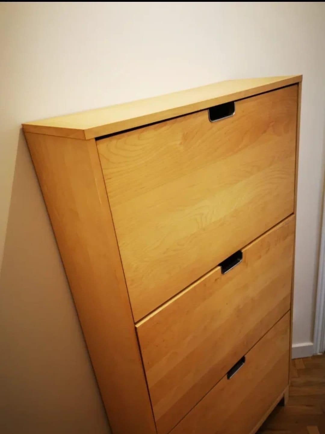 STÄLL zapateiro 3, chapa carballo, 79x29x148 cm