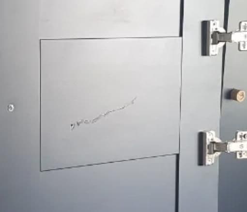 GRIMO door with hinges, dark blue, 50x229 cm