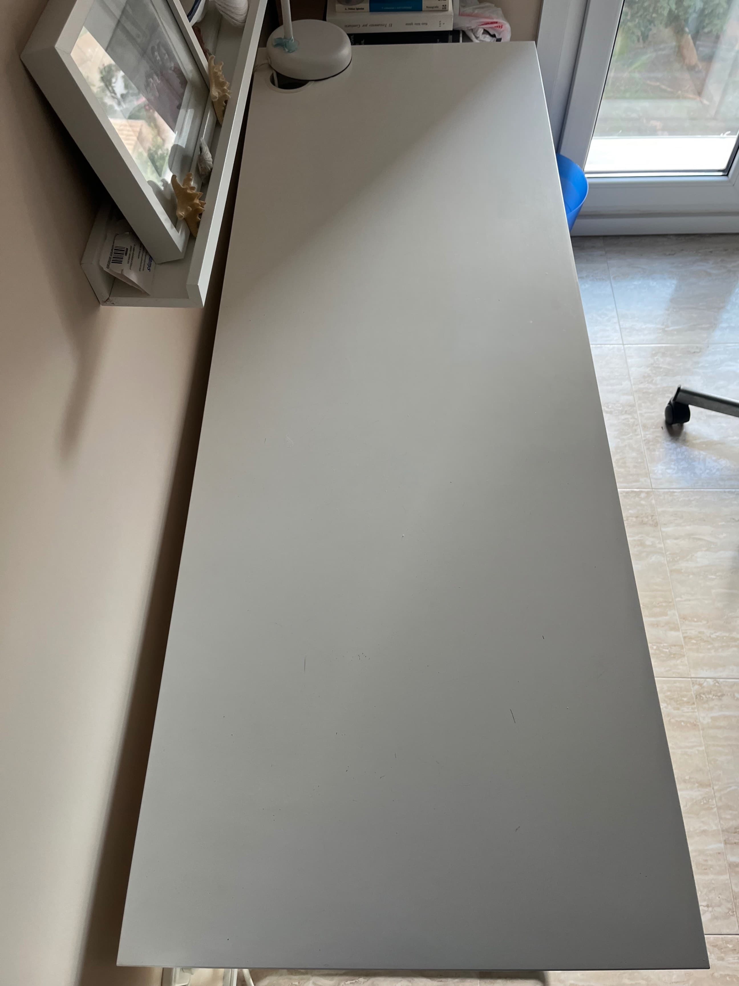MICKE desk, white, 142x50 cm
