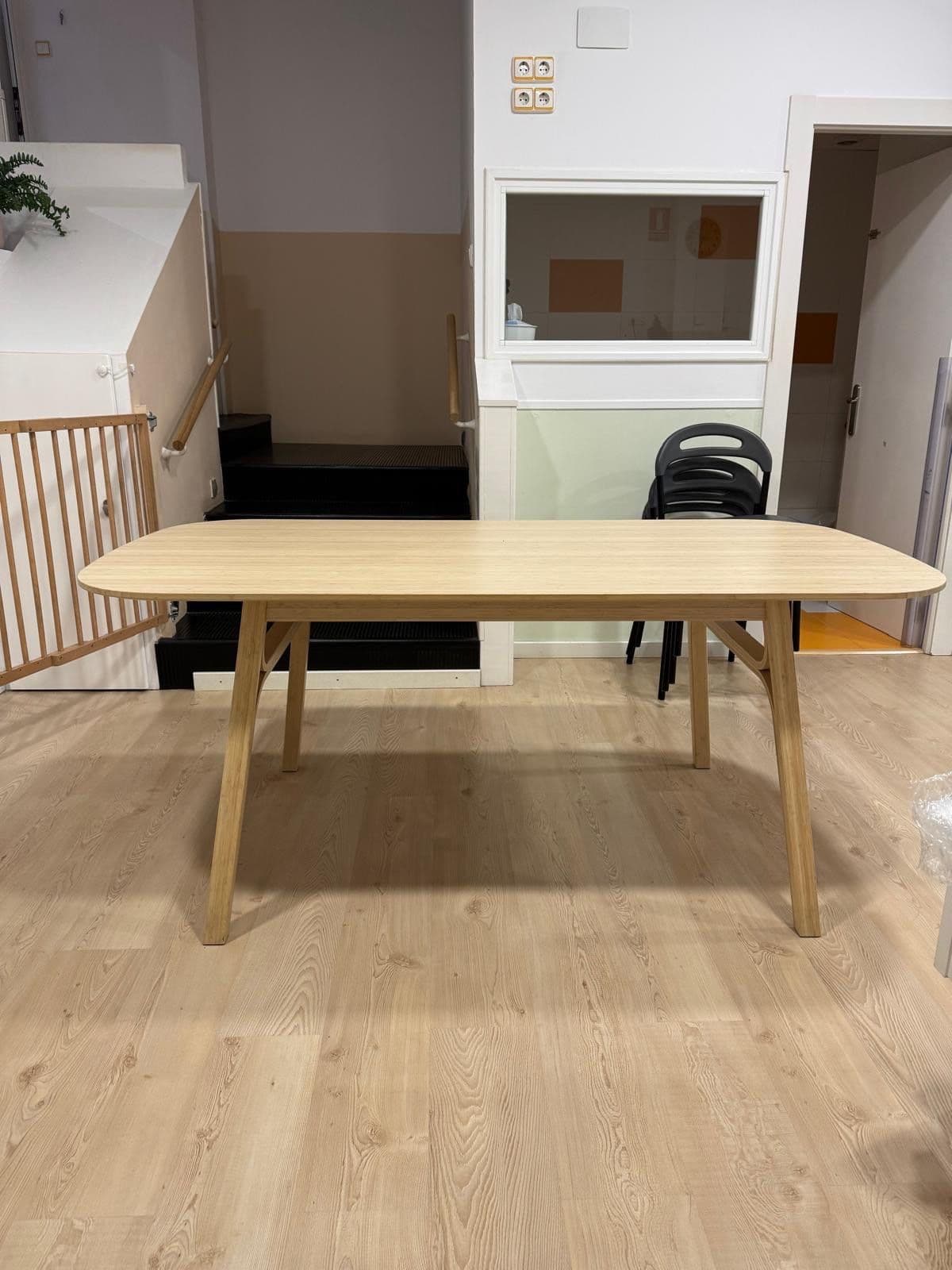 VOXLÖV dining table, light bamboo, 180x90 cm