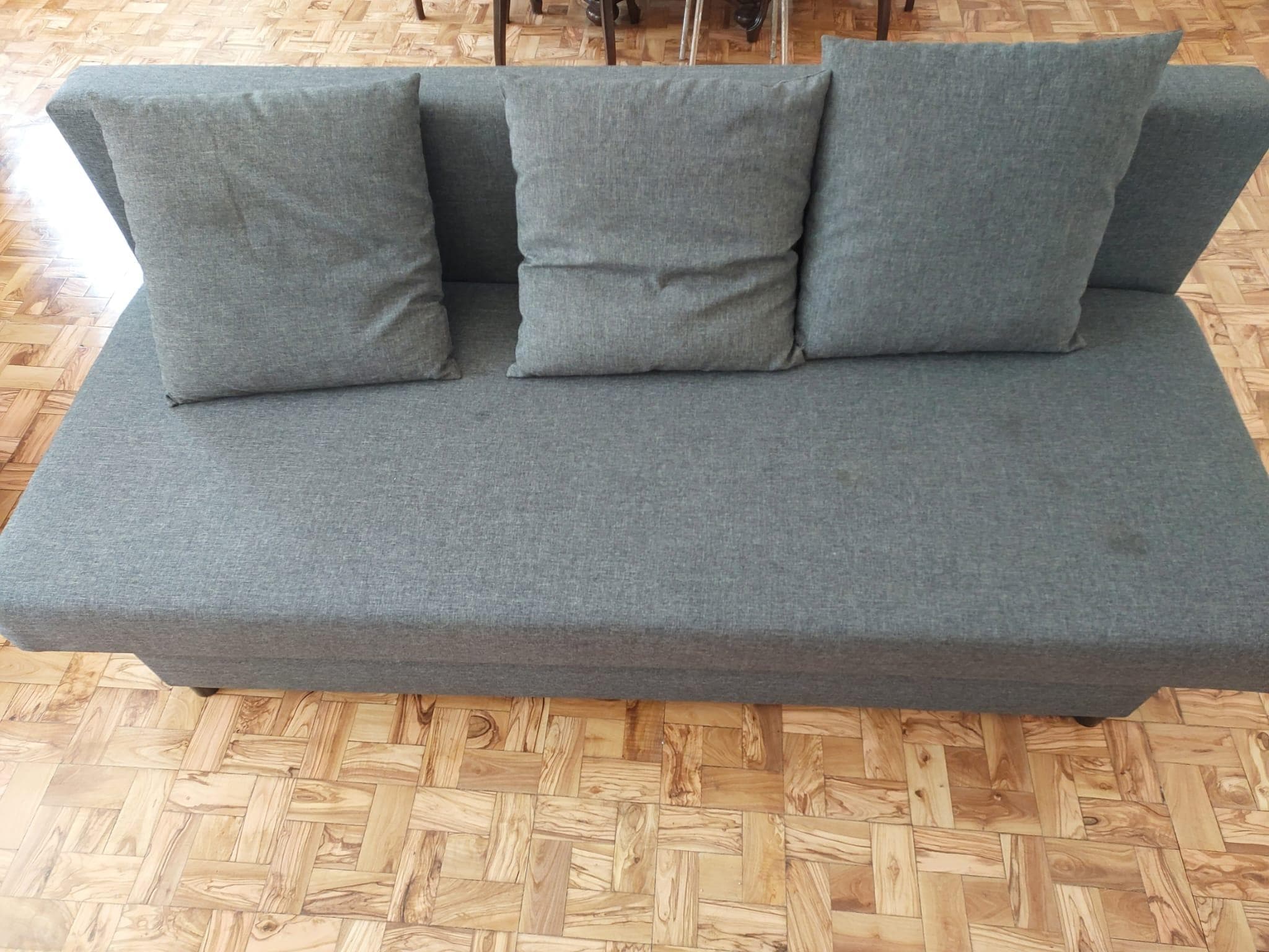 ÄLVDALEN sofá cama 3 prazas, Knisa beixe agrisado