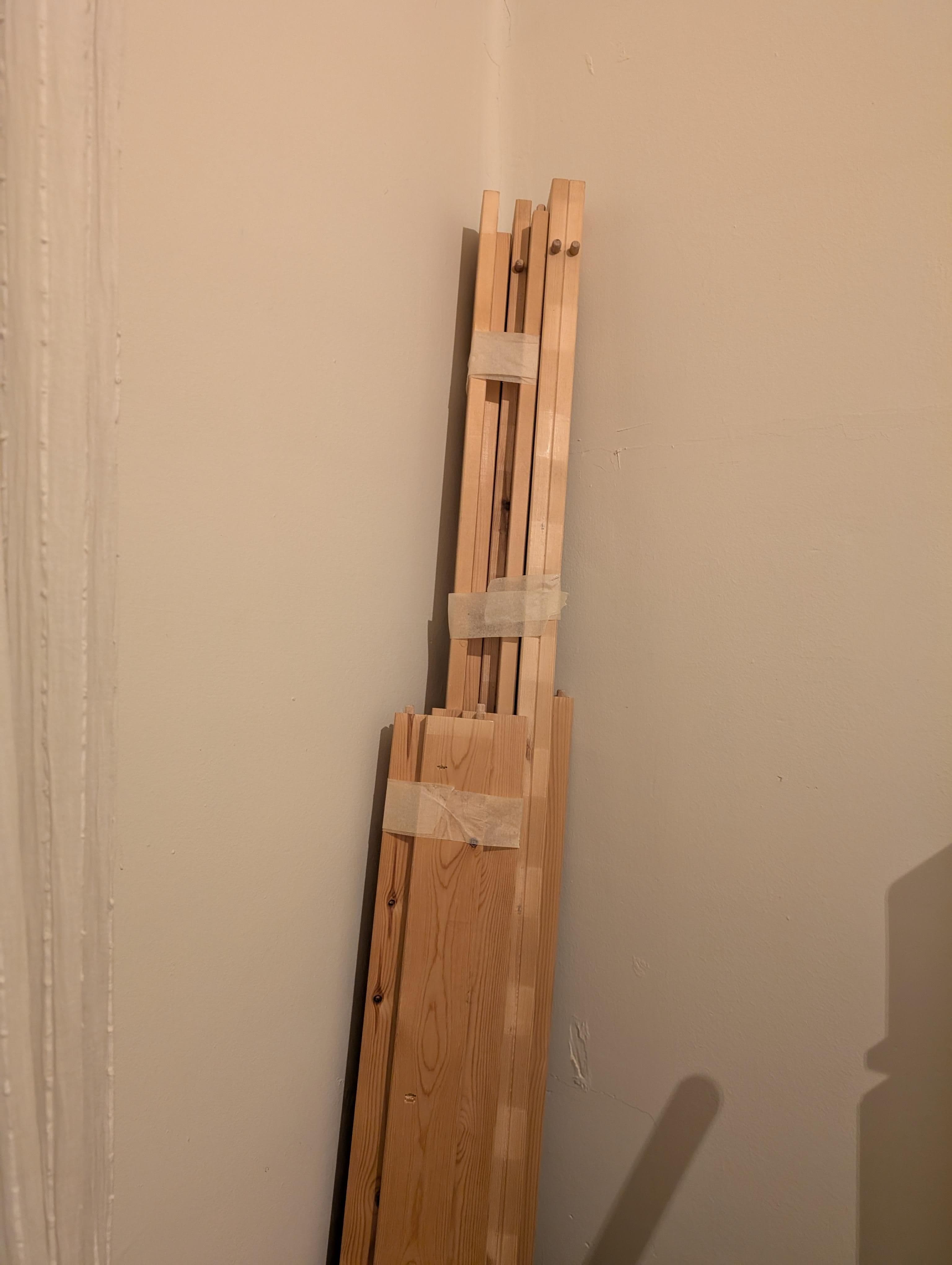 NEIDEN estructura cama, pino/Lindbåden, 140x200 cm